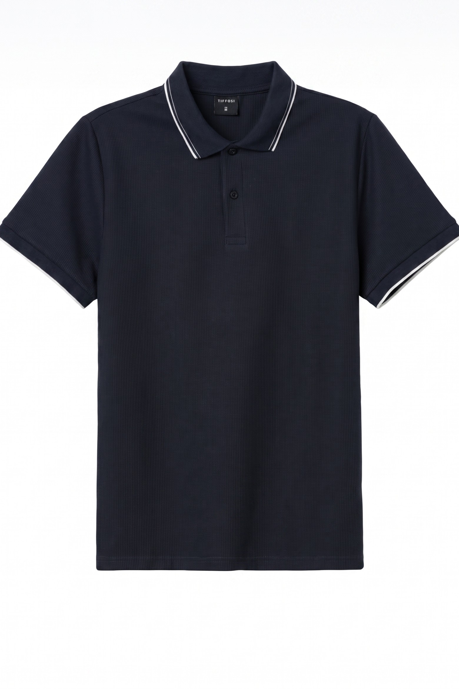 Polo azul cl�ssico curto