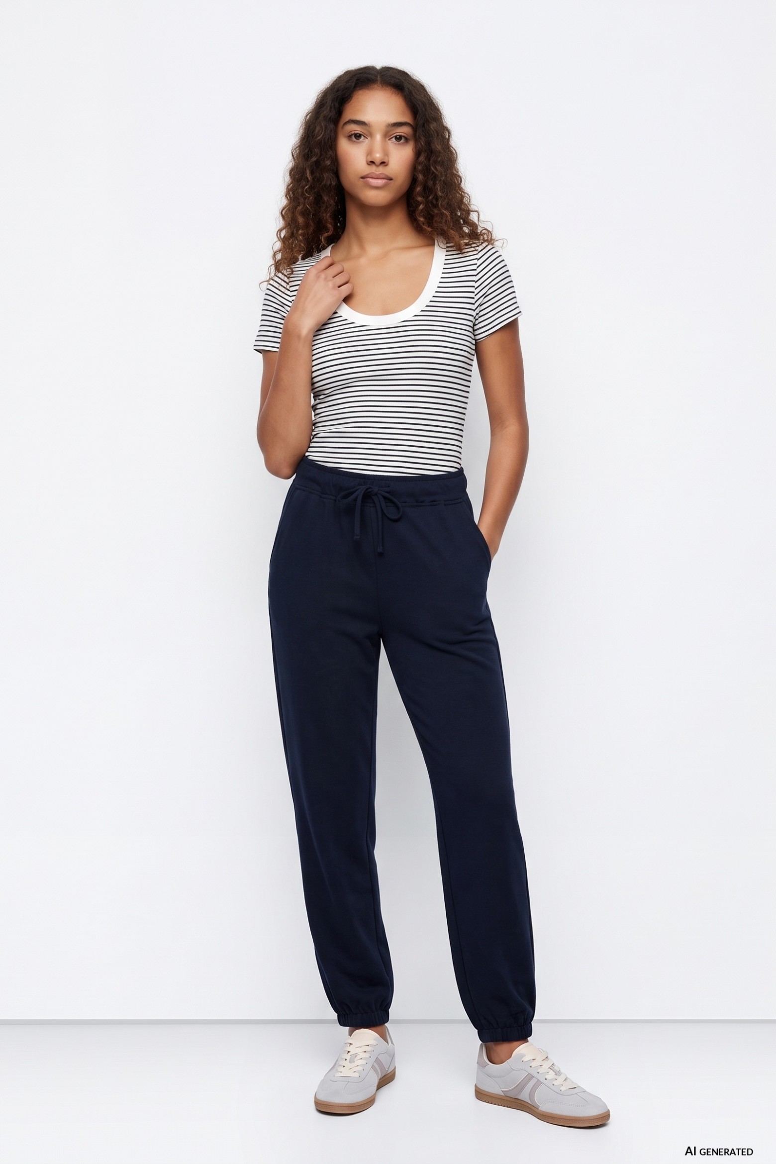 Calças jogger azul escuro