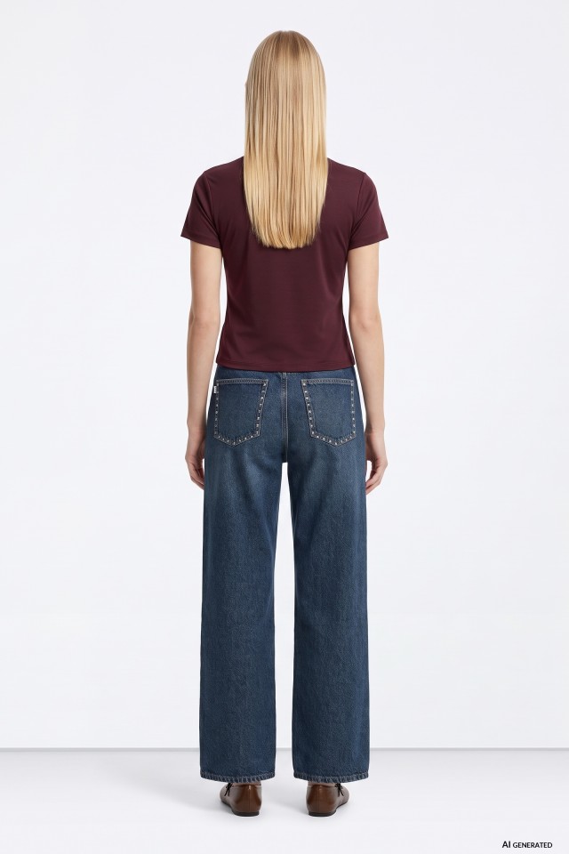 Jeans rectos azul oscuro Jeans rectos azul oscuro