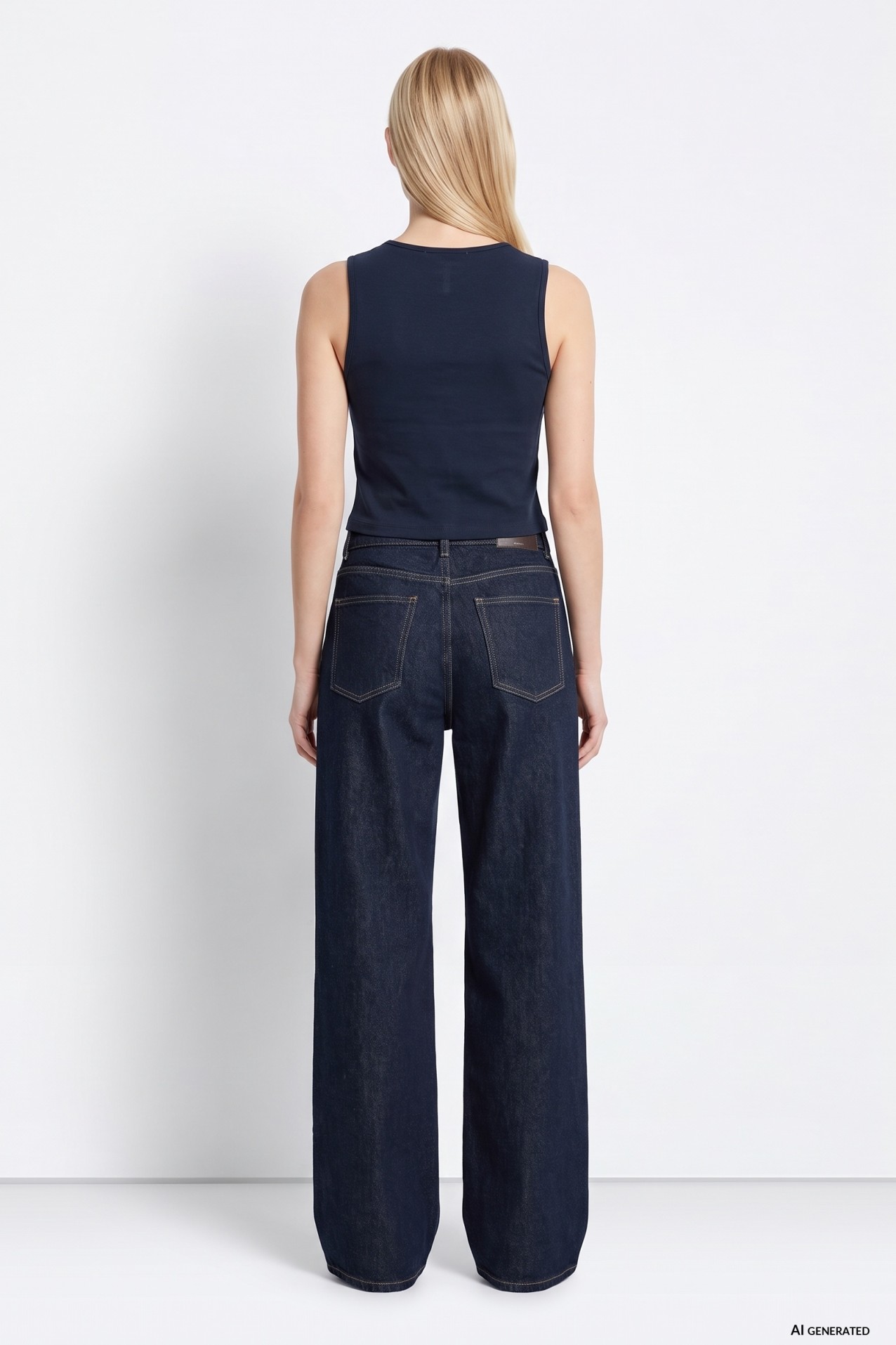 Dark Blue Cropped Top