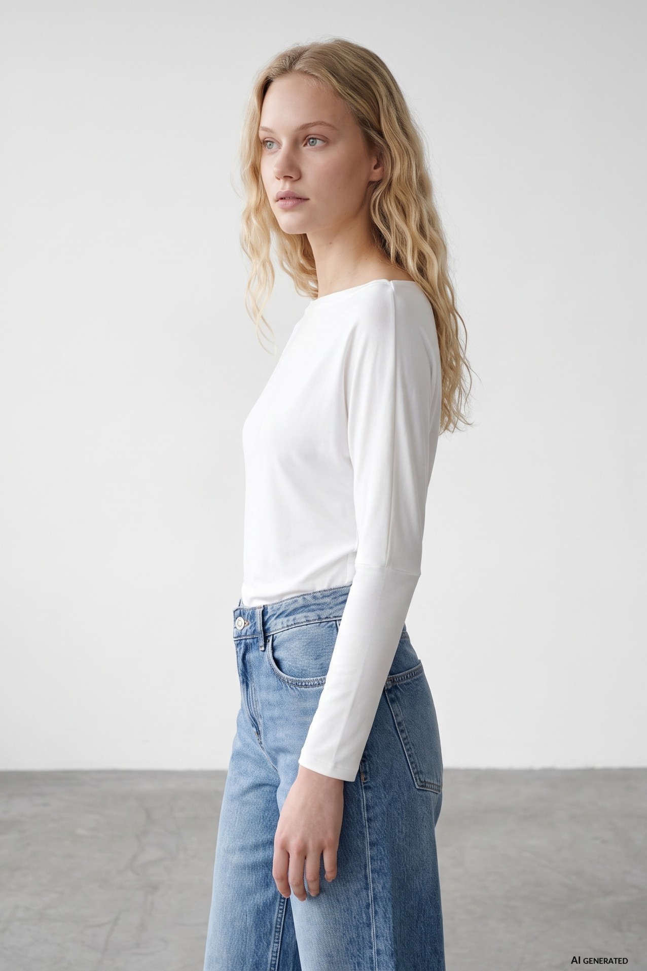 Beige Long Sleeve T-Shirt