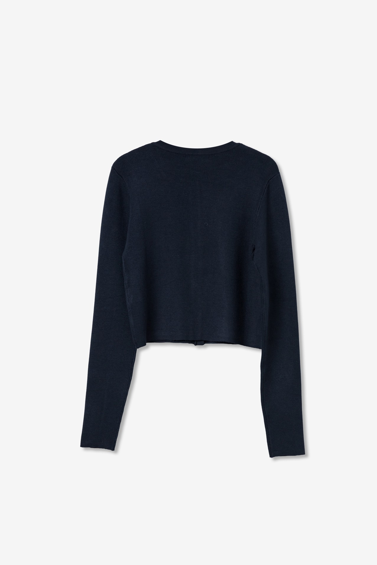Cardigan azul corto b�sico