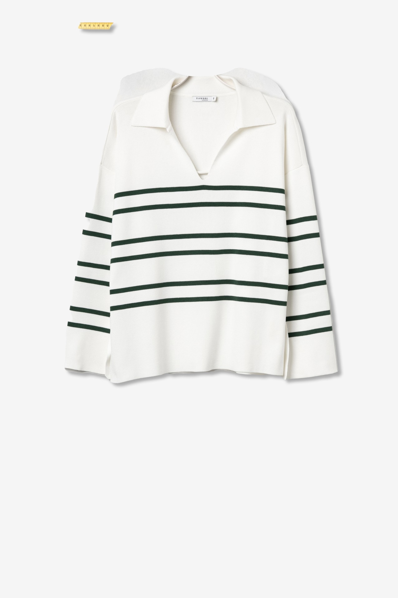 Camisola oversize riscas verde