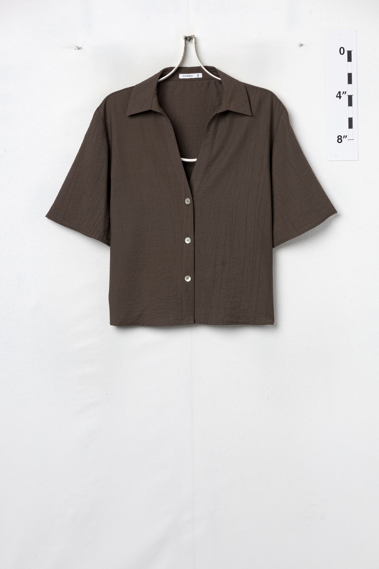 Chocolate Boxy Short Sleeve Shirt