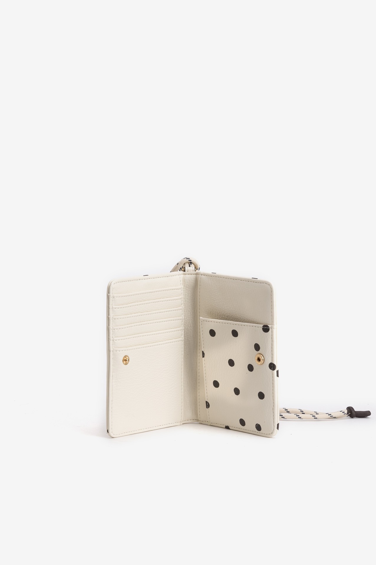 Porta-moedas bege �s bolinhas