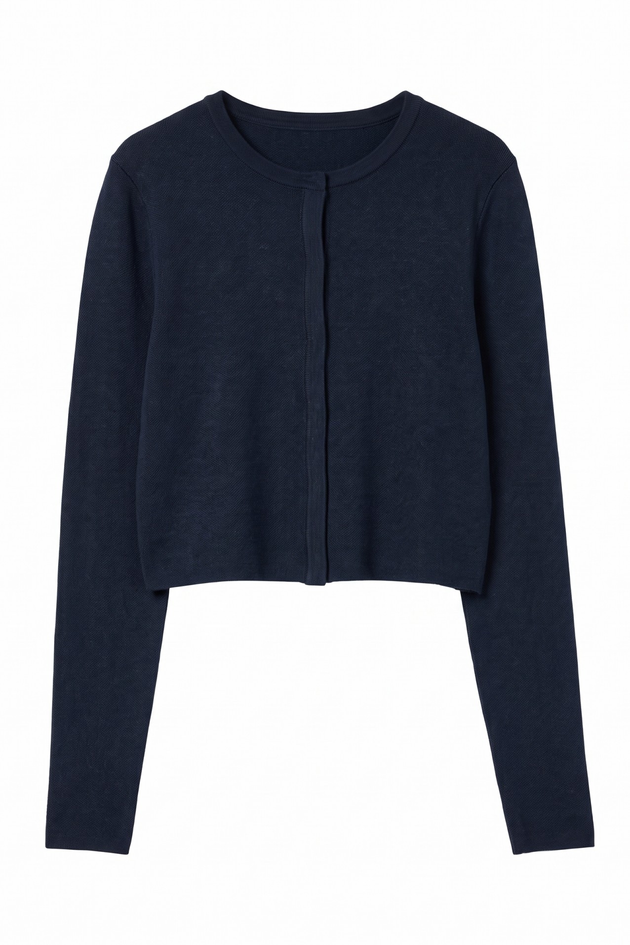 Navy Blue Cropped Cardigan