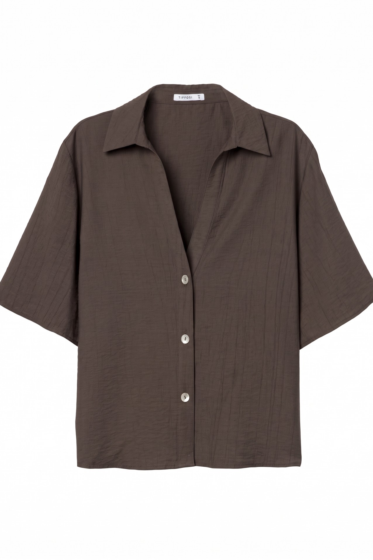 Chocolate Boxy Short Sleeve Shirt