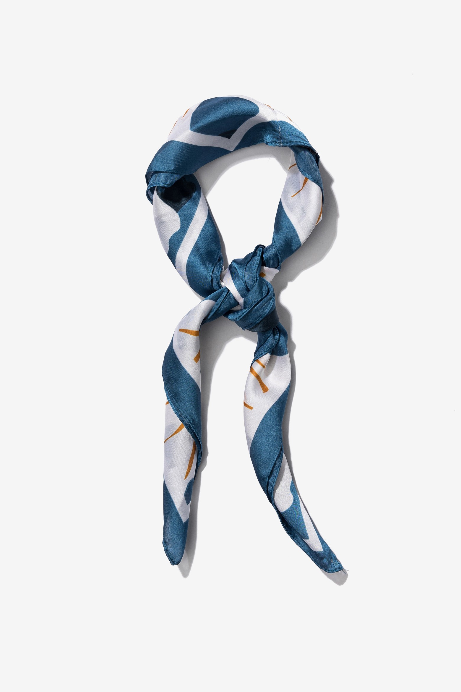 Dark Blue Floral Scarf