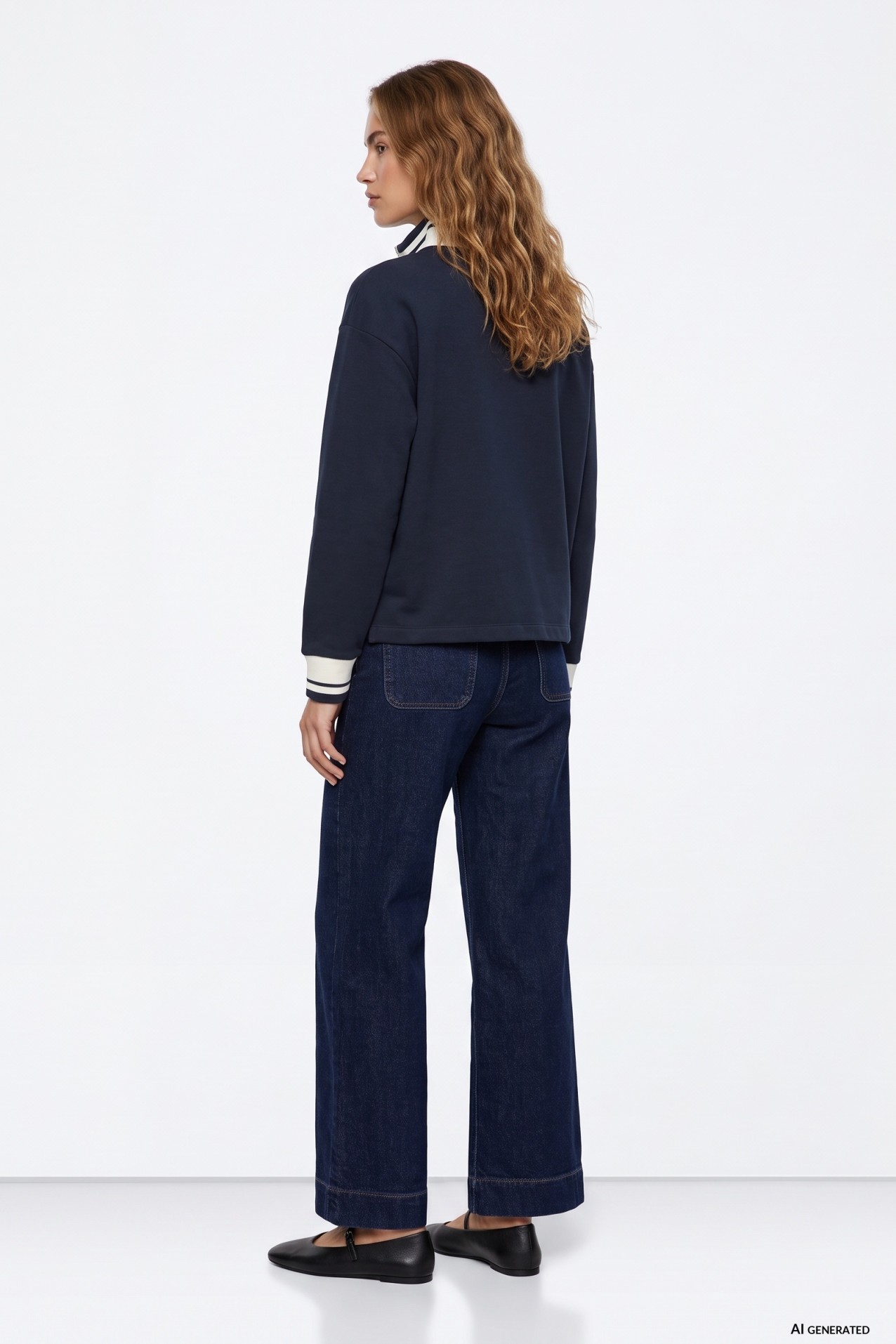 Jeans rectos azul oscuro