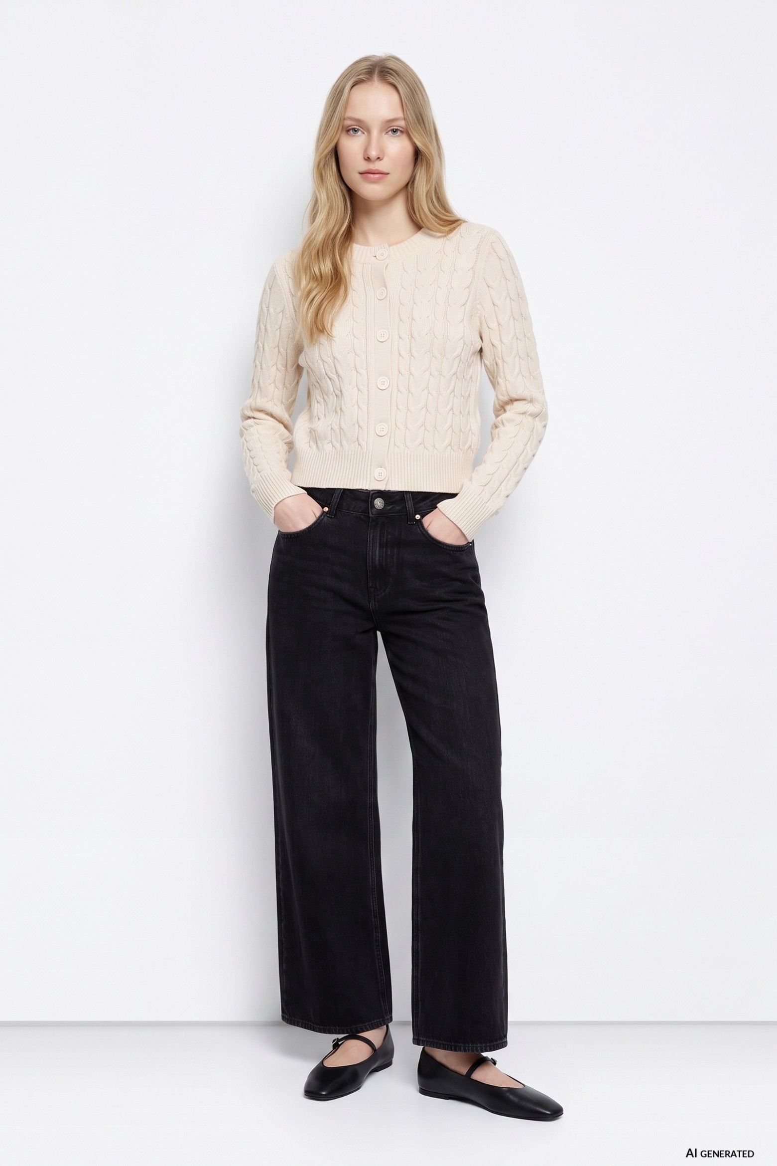 Wide Leg Black Jeans