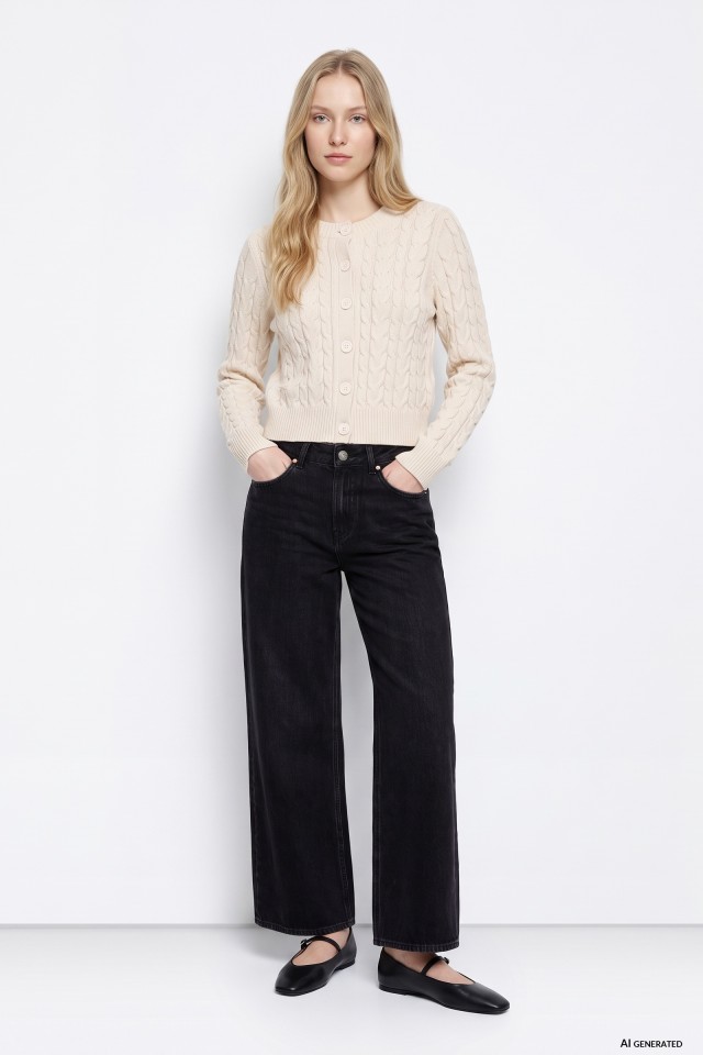 Jeans largos preto escuro