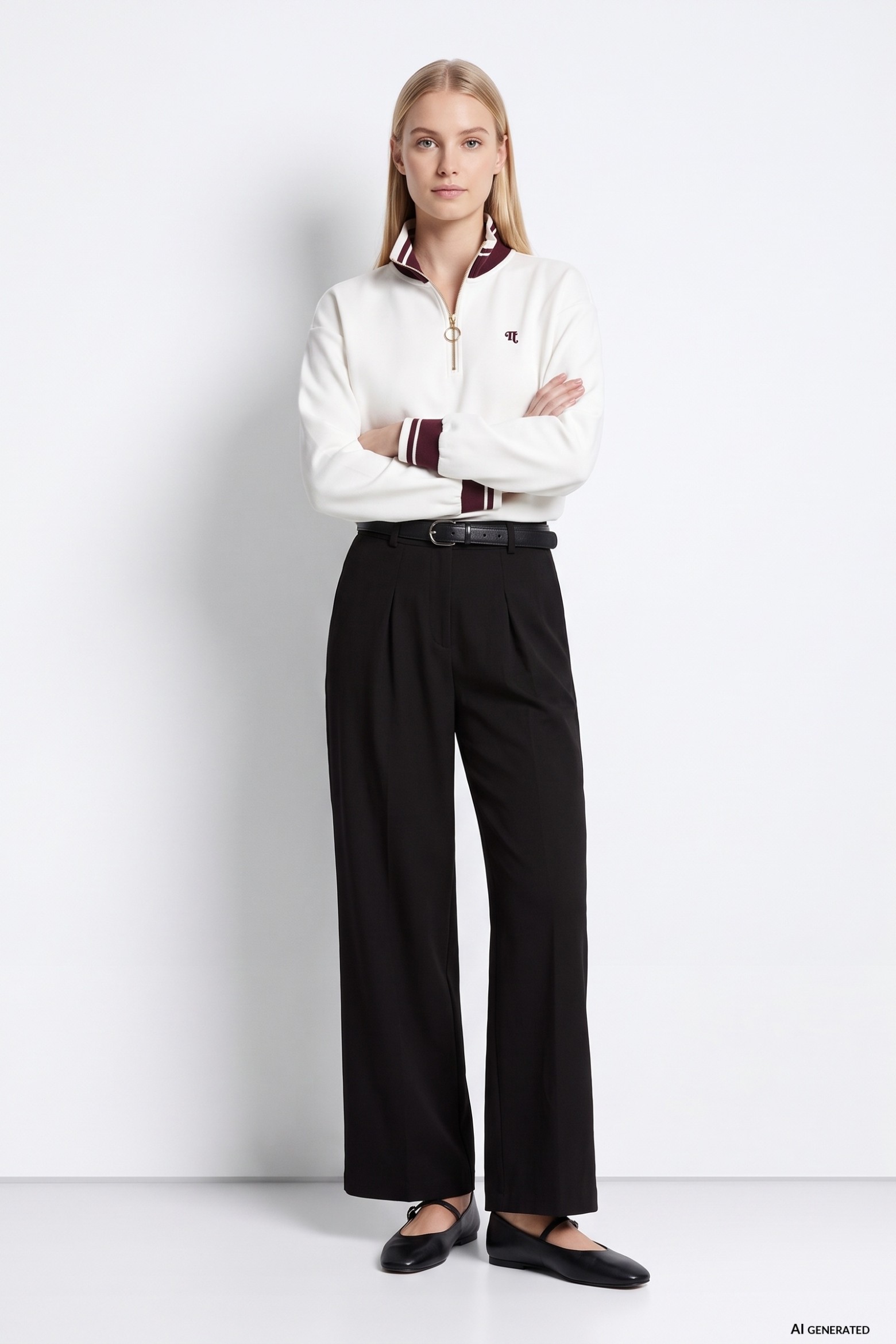 Black Wide-Leg Trousers