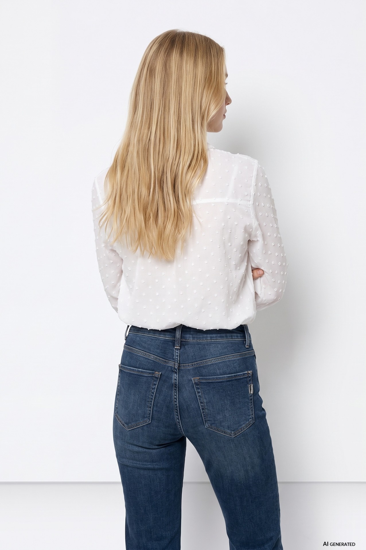 Camisa blanca manga larga