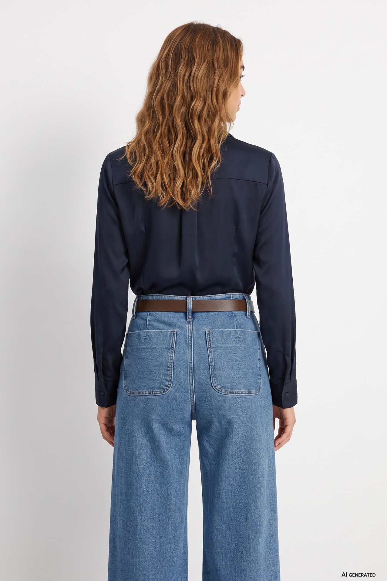 Camisa azul marinho cl�ssica