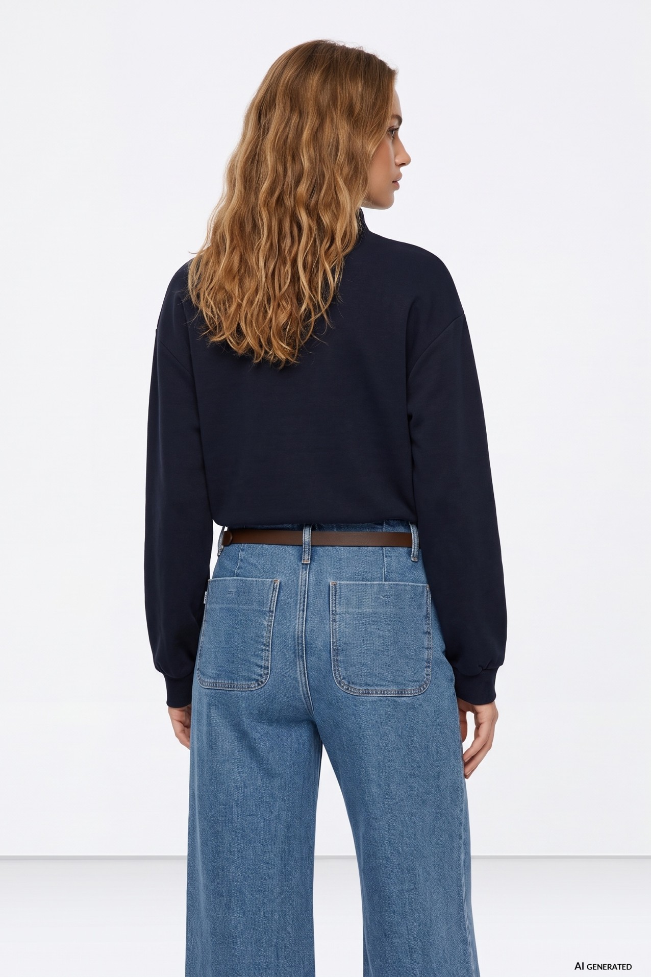 Navy Zip Sweatshirt
