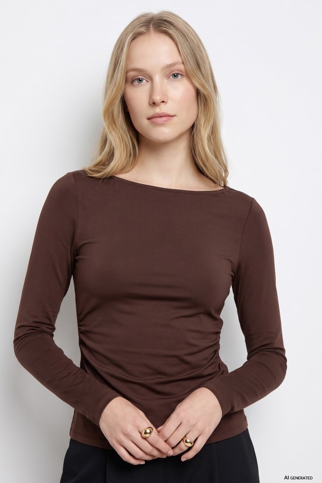 Brown Long Sleeve Tee