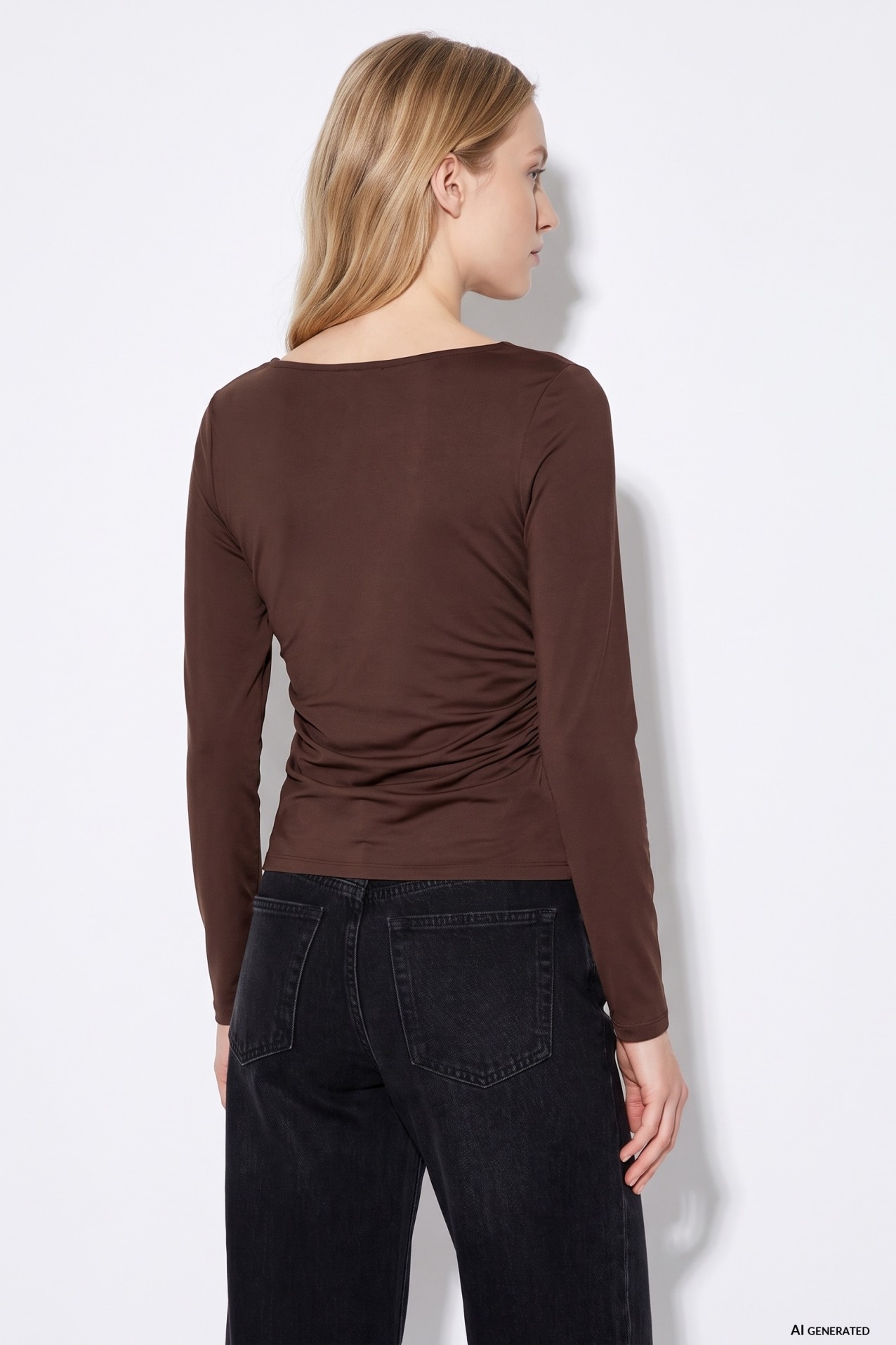 Brown Long Sleeve Tee