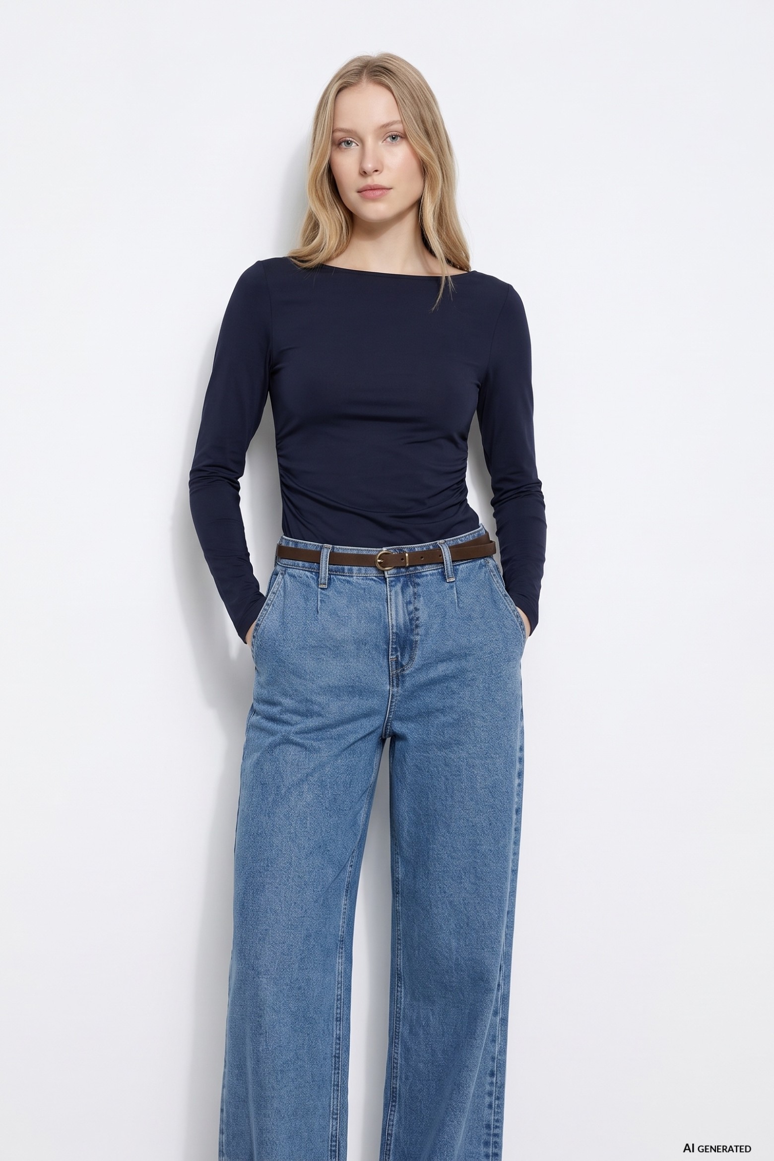 Long Sleeve Navy Tee