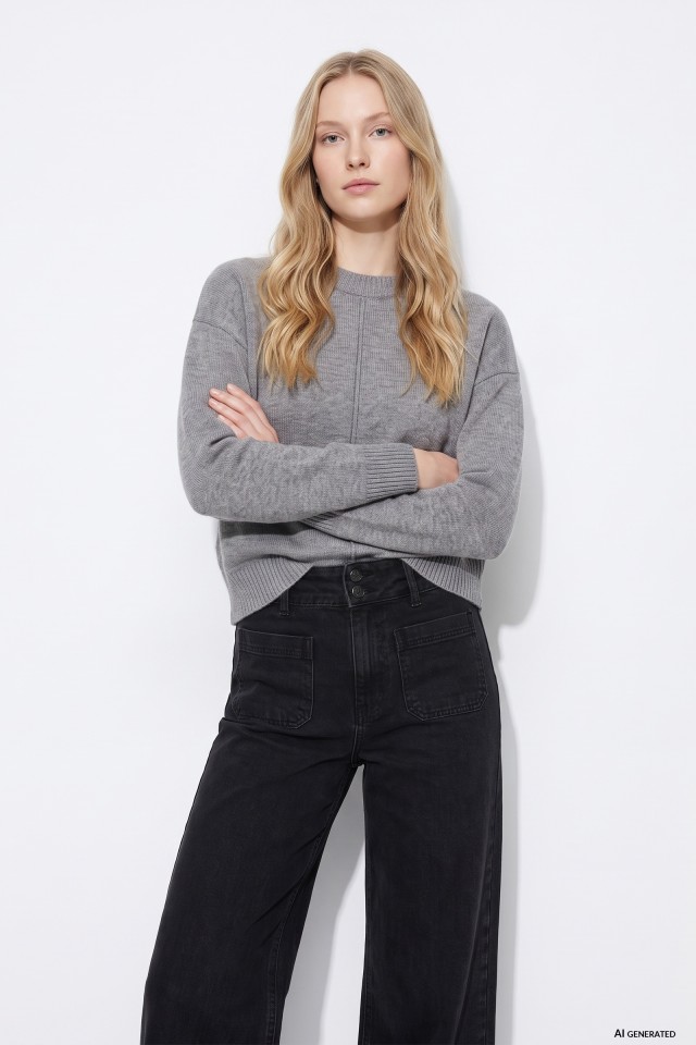 Grey Melange Sweater