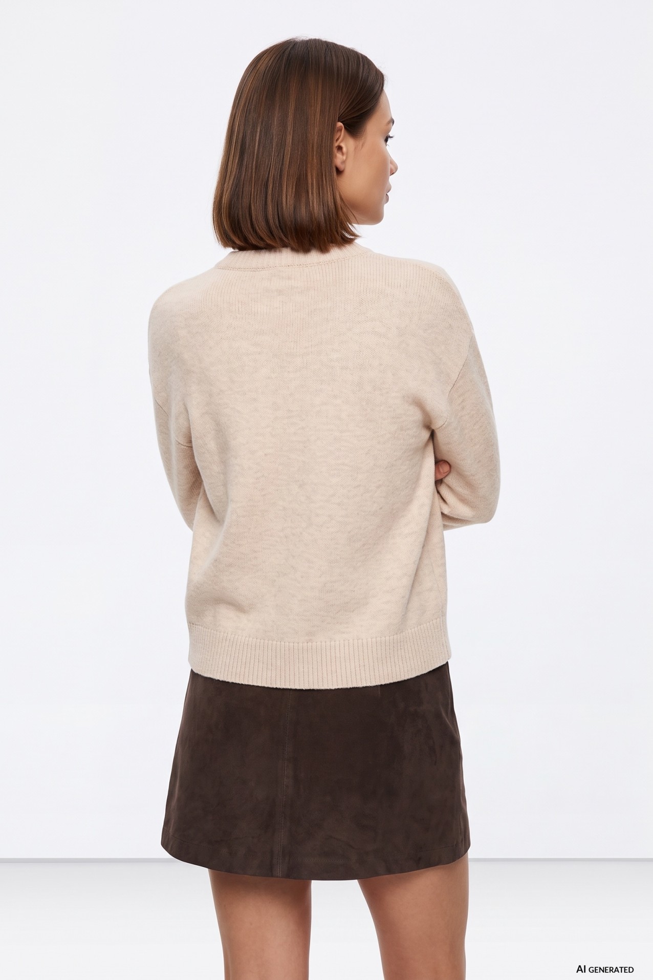 Beige Crewneck Sweater