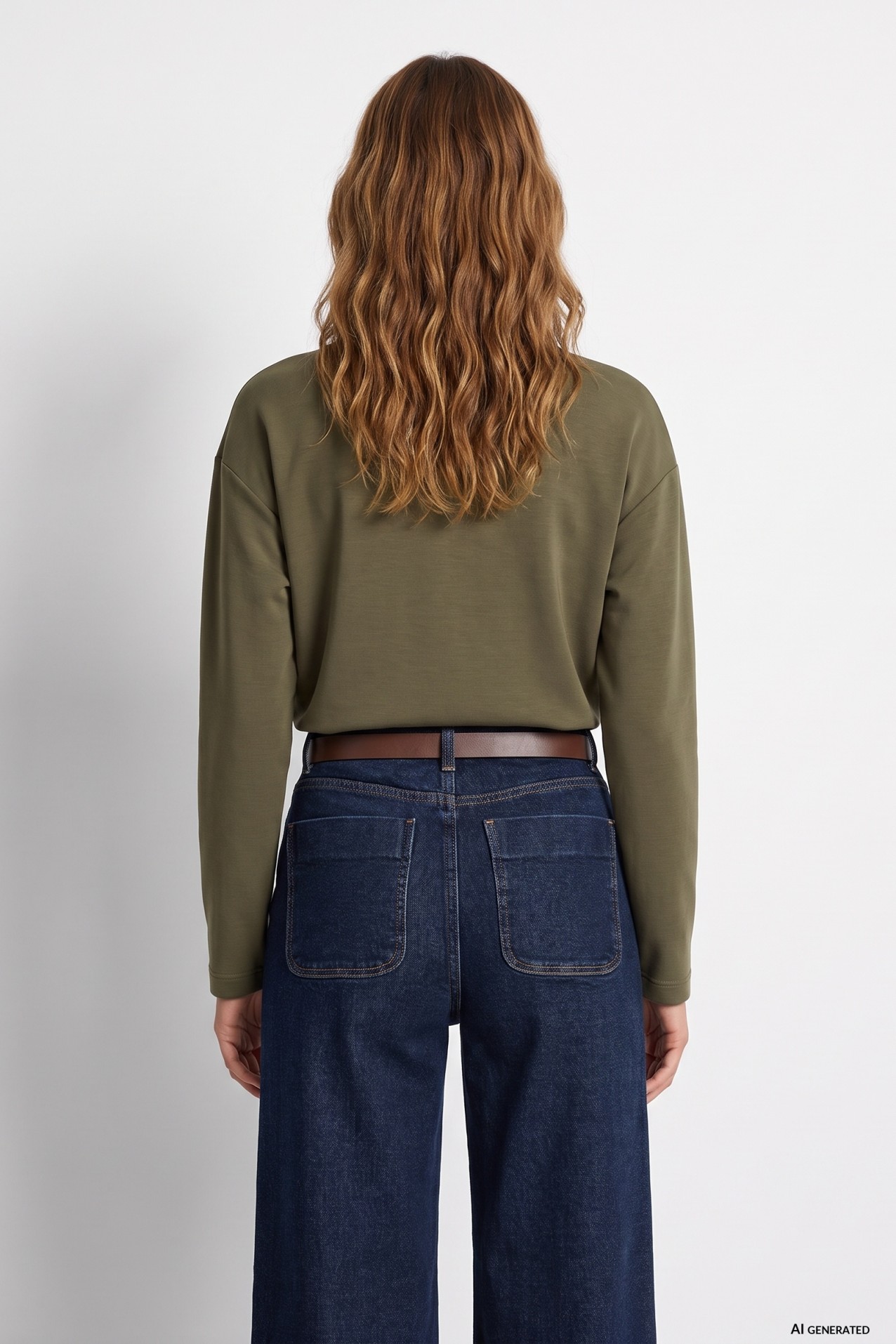 Green Cropped Sweatshirt