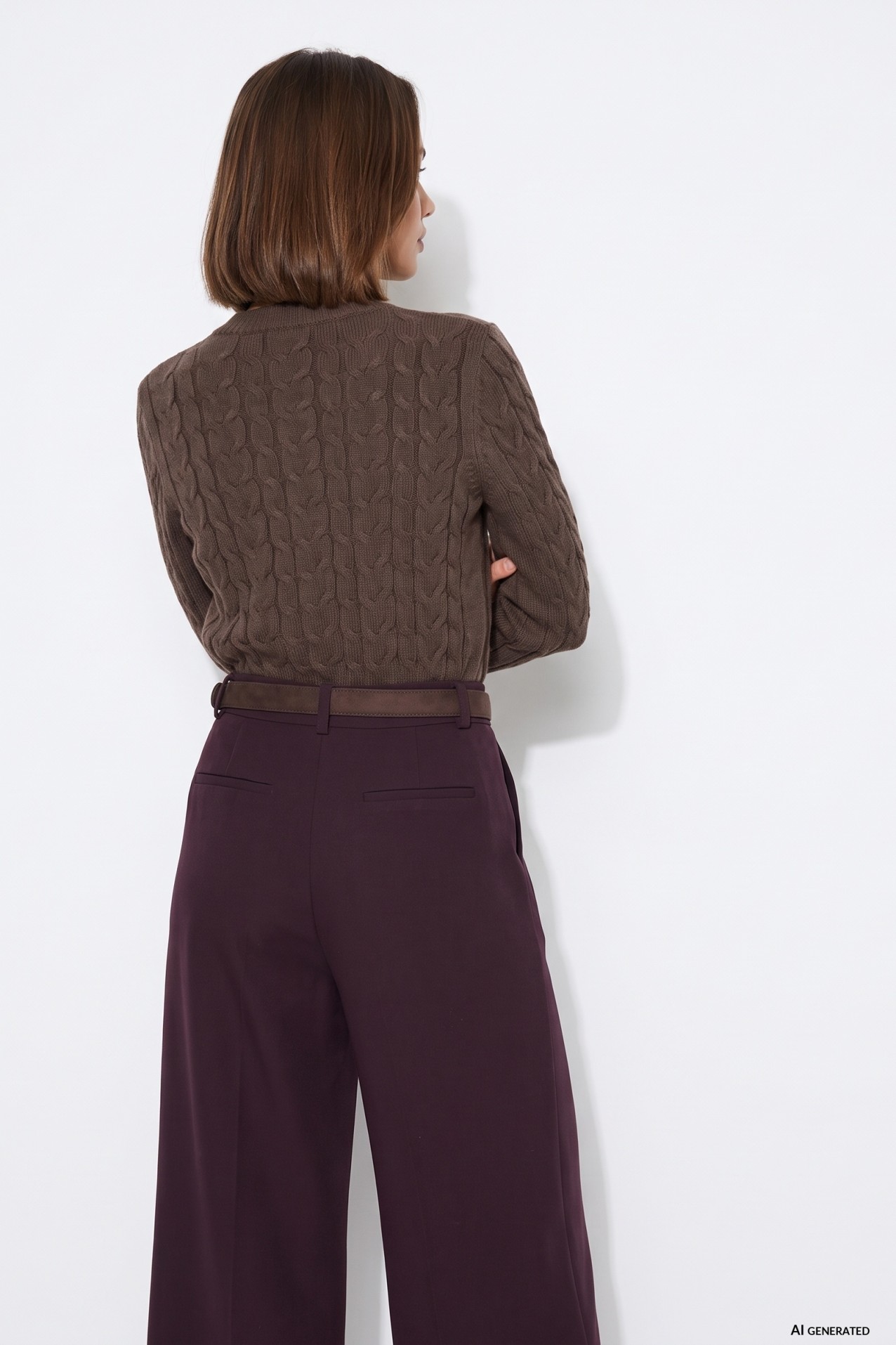 Brown Chunky Knit Cardigan