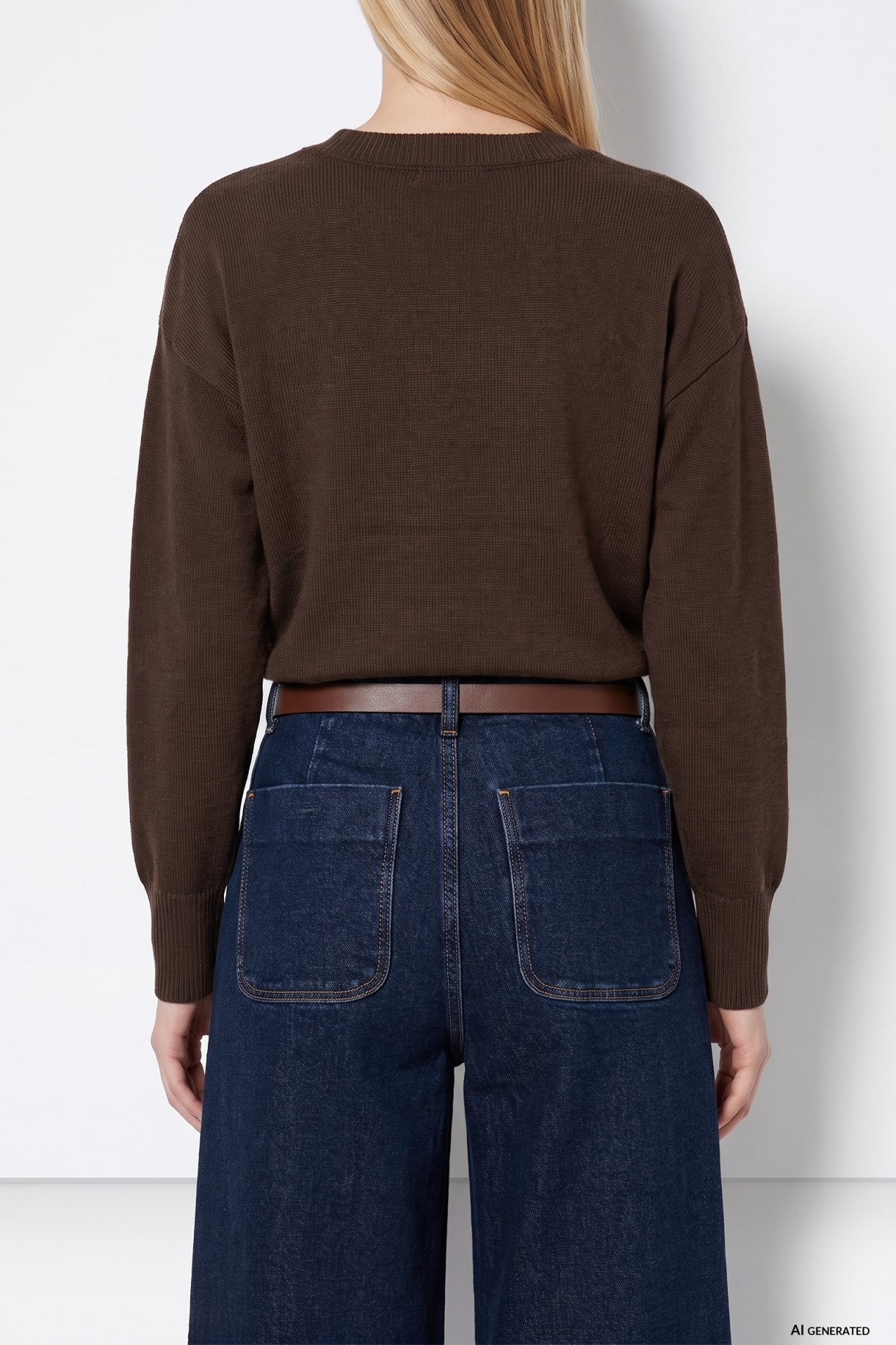 Jersey marr�n corte recto