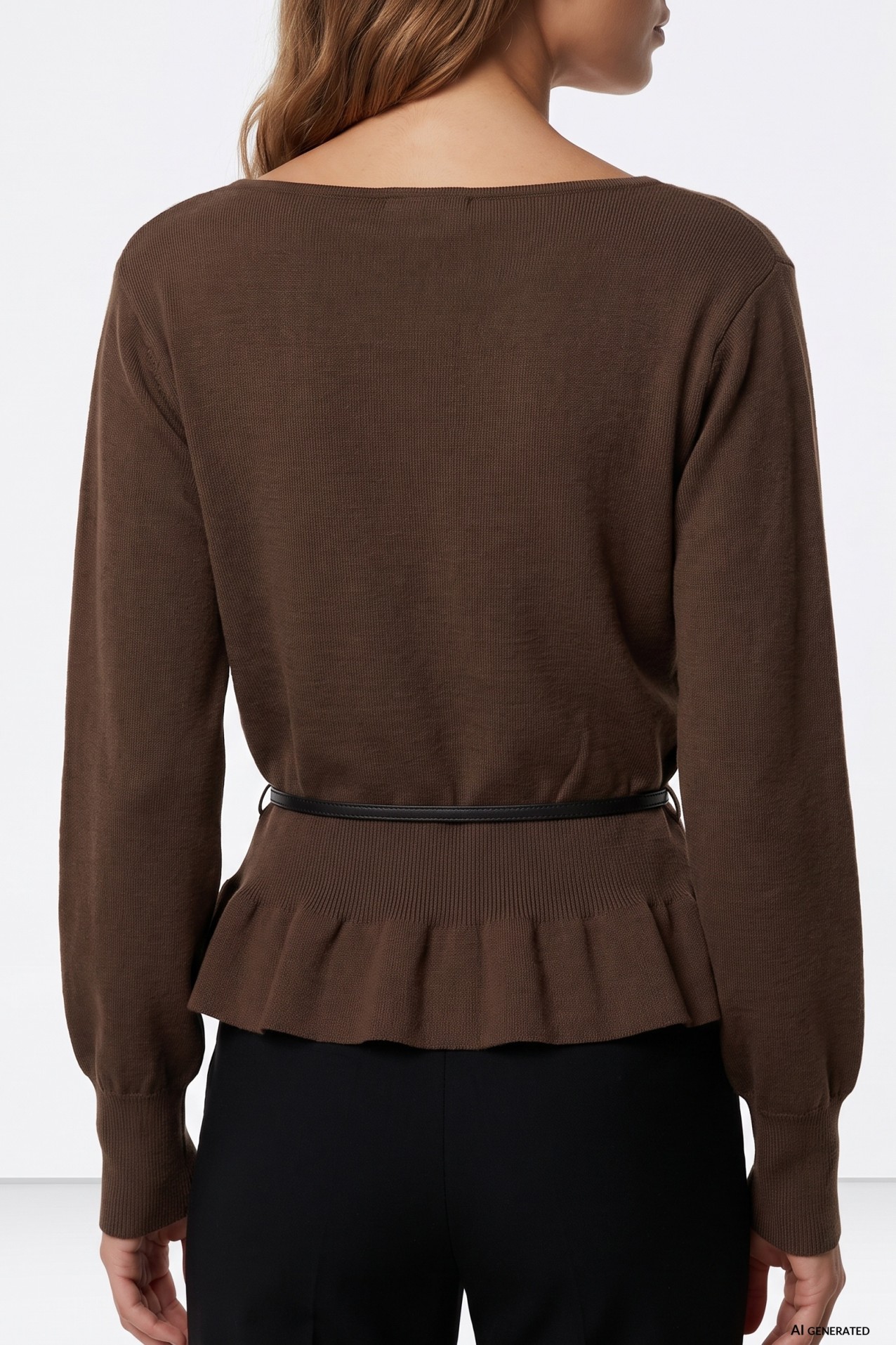 Brown relaxed-fit sweater