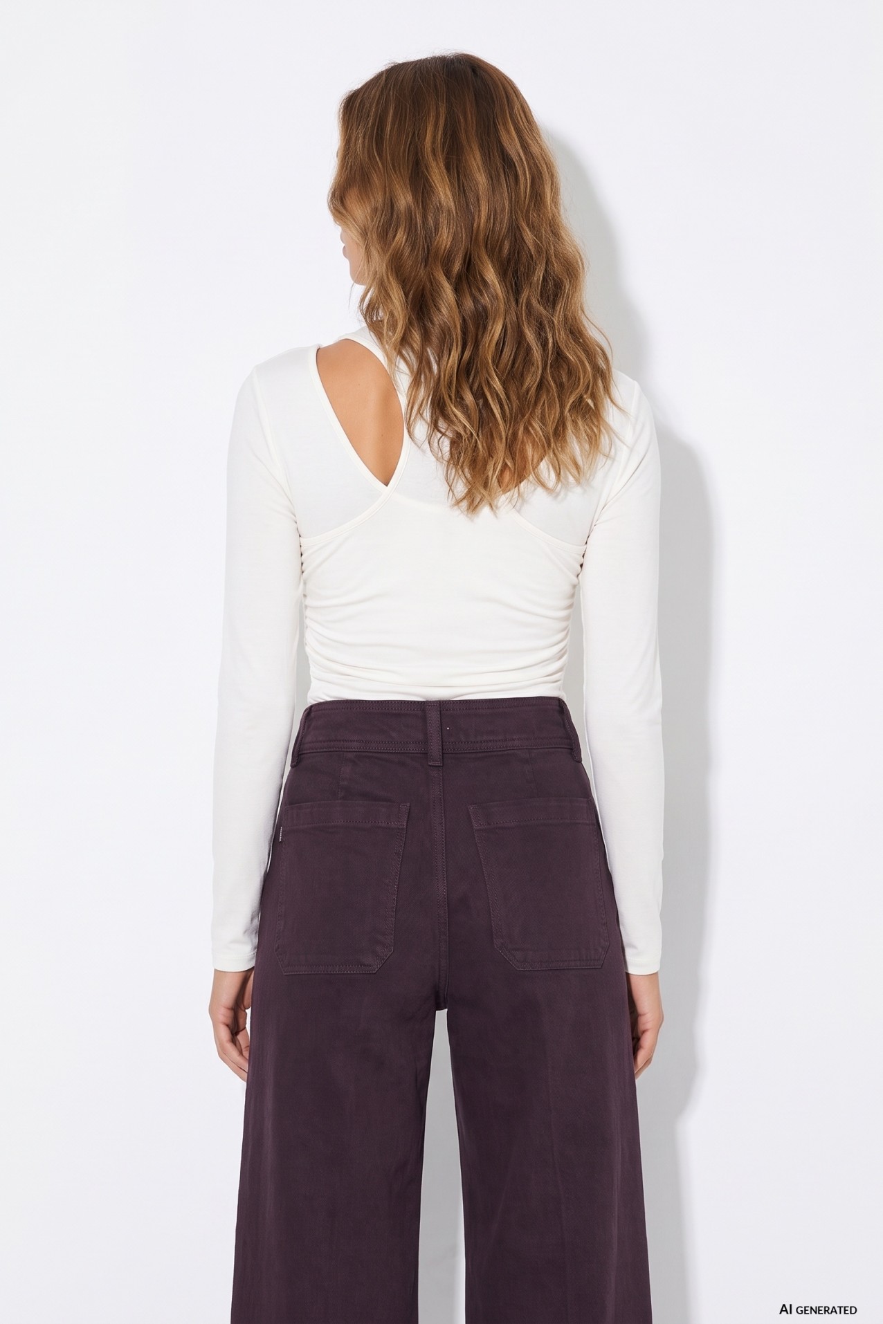 Beige Long Sleeve T-shirt