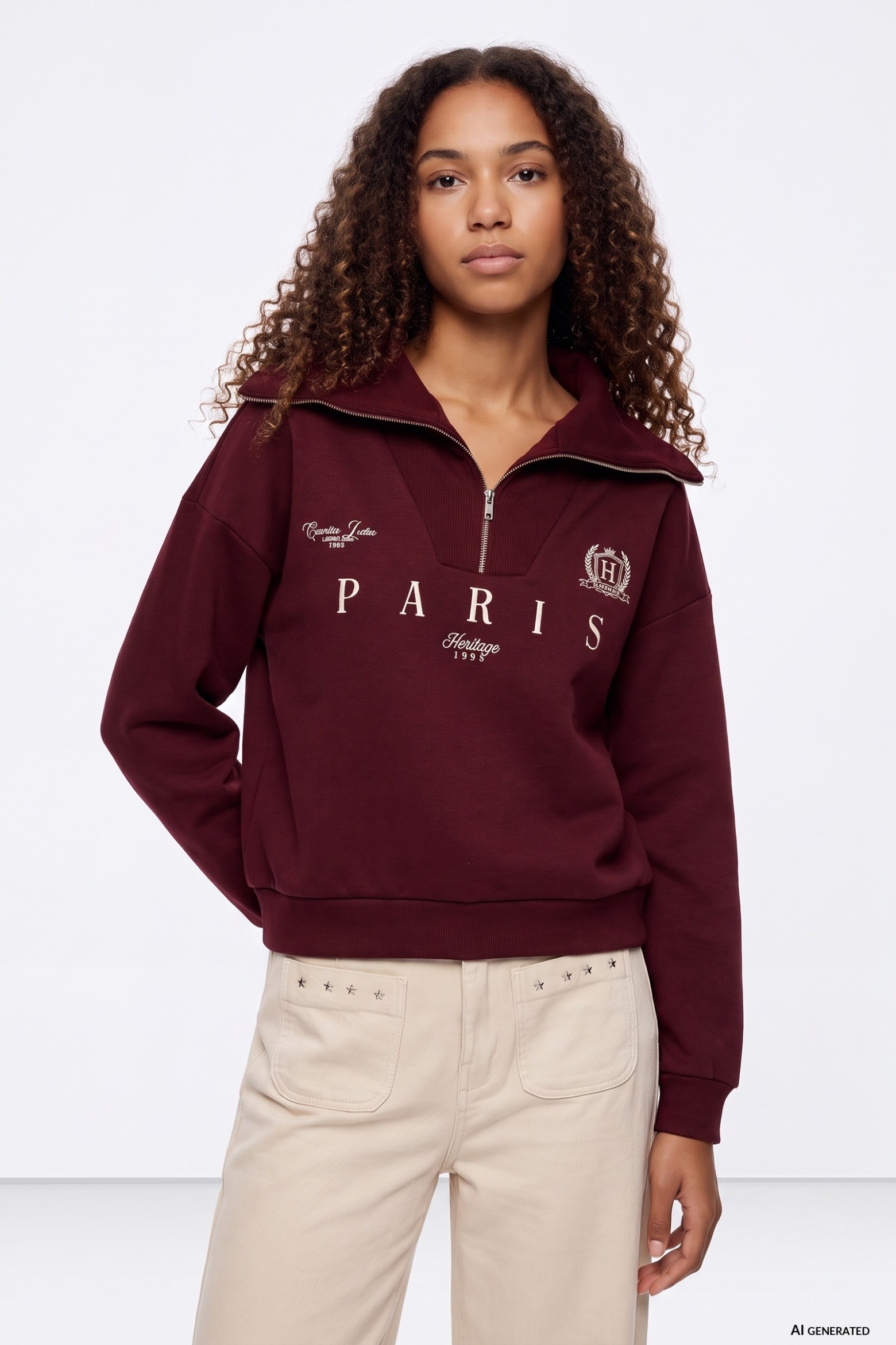 Paris Burgundy Sweatshirt