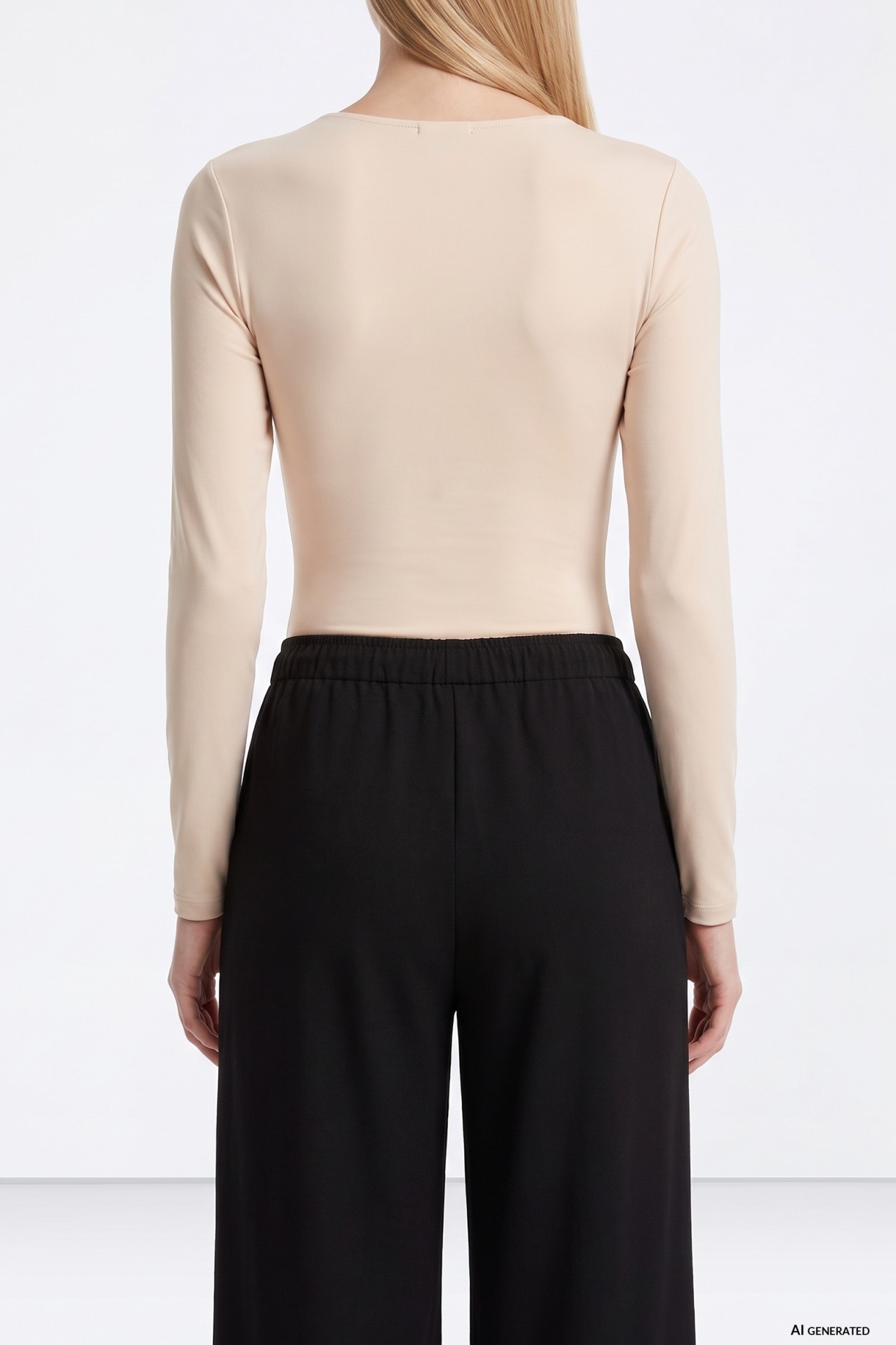 Beige Long Sleeve Tee