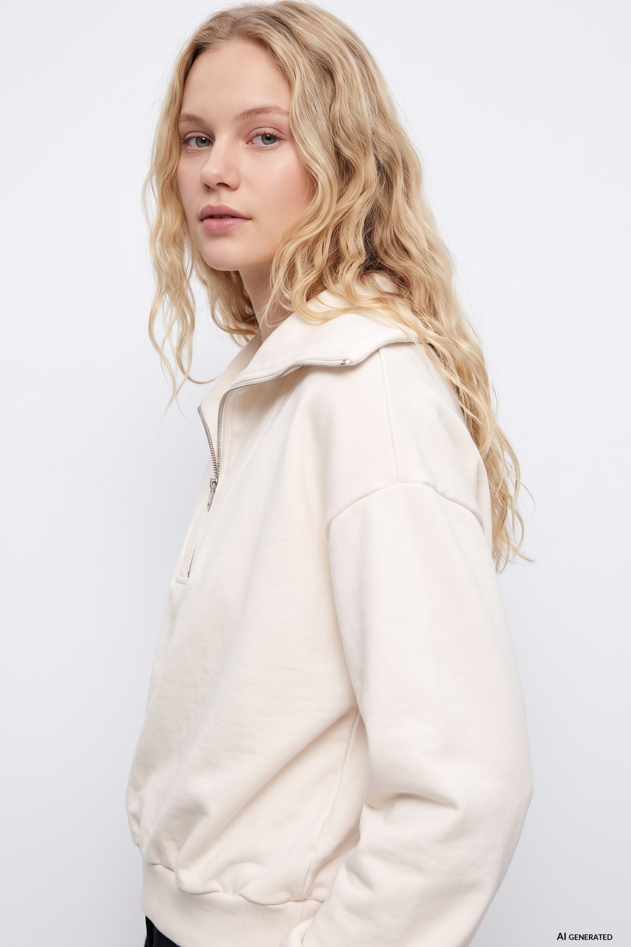 Beige Relaxed Sweatshirt