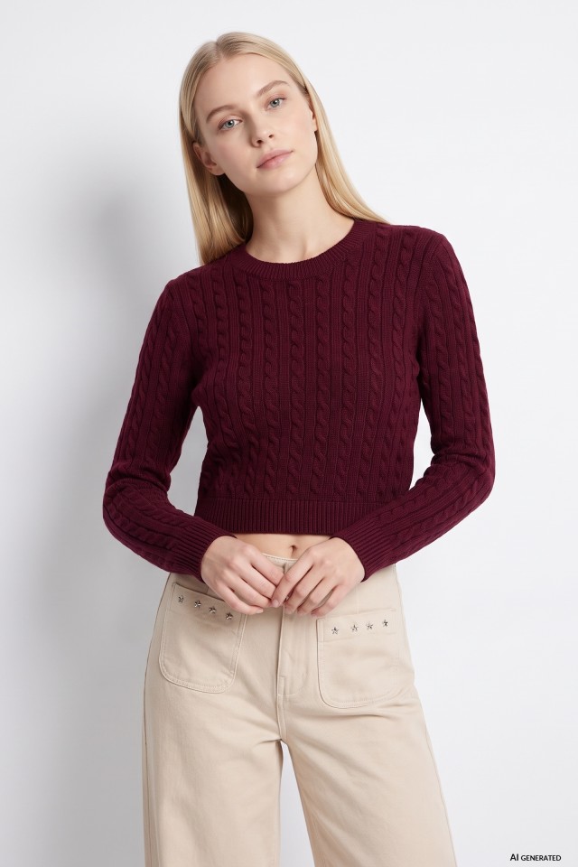 Chunky Knit Cropped Jumper