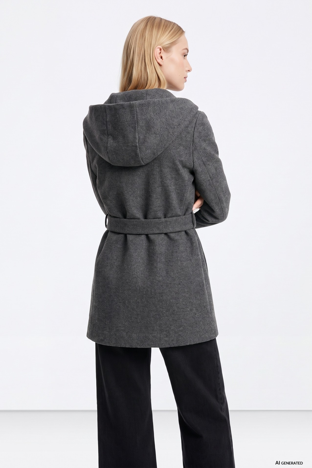 Casaco cinzento melange oversized