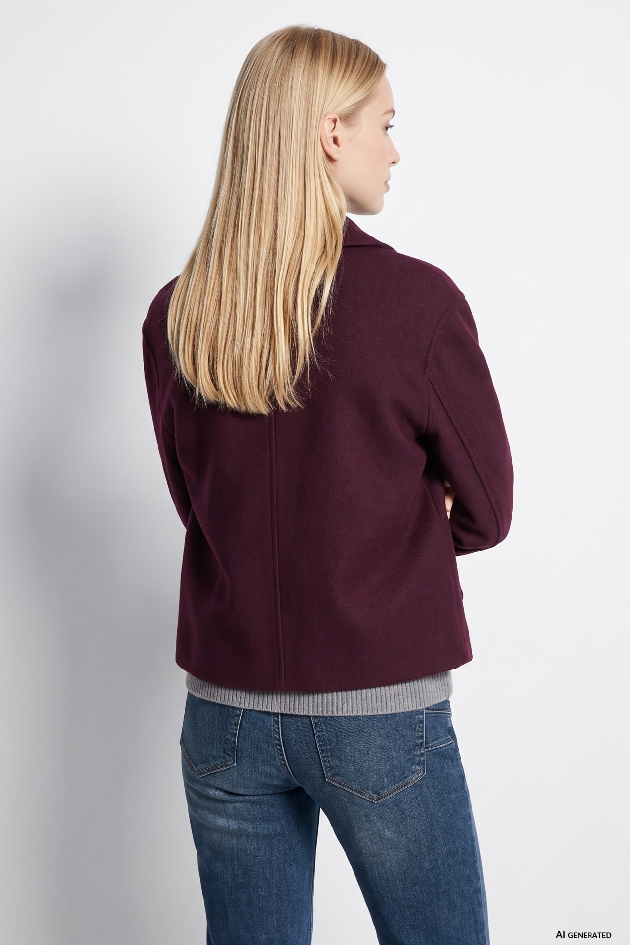 Boxy Red Double-Breasted Jacket