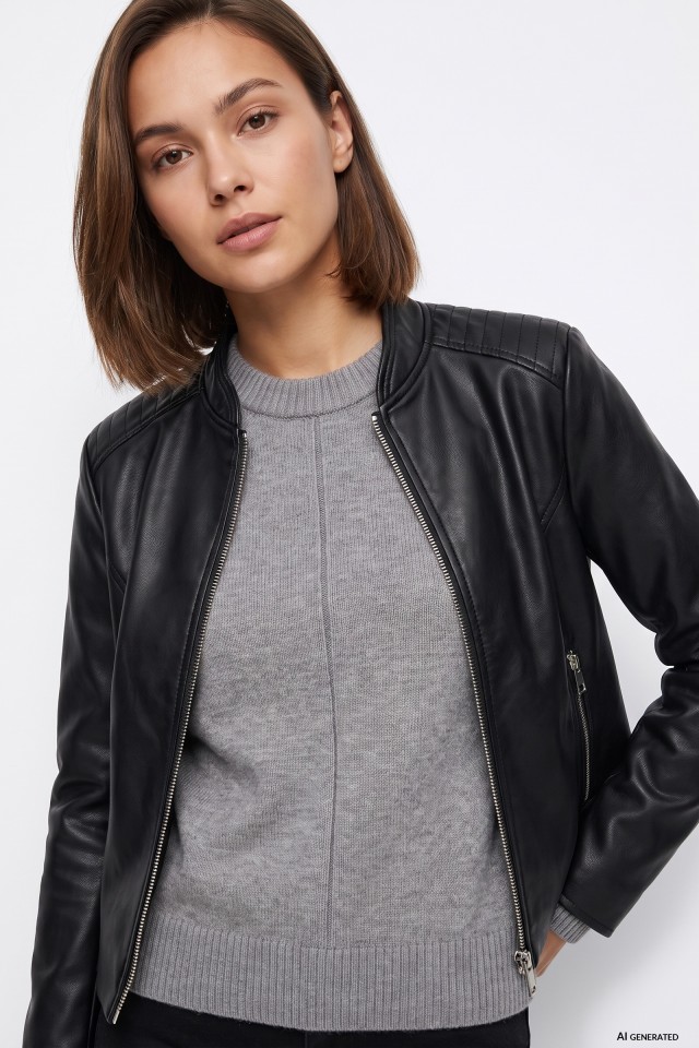 Black biker style jacket