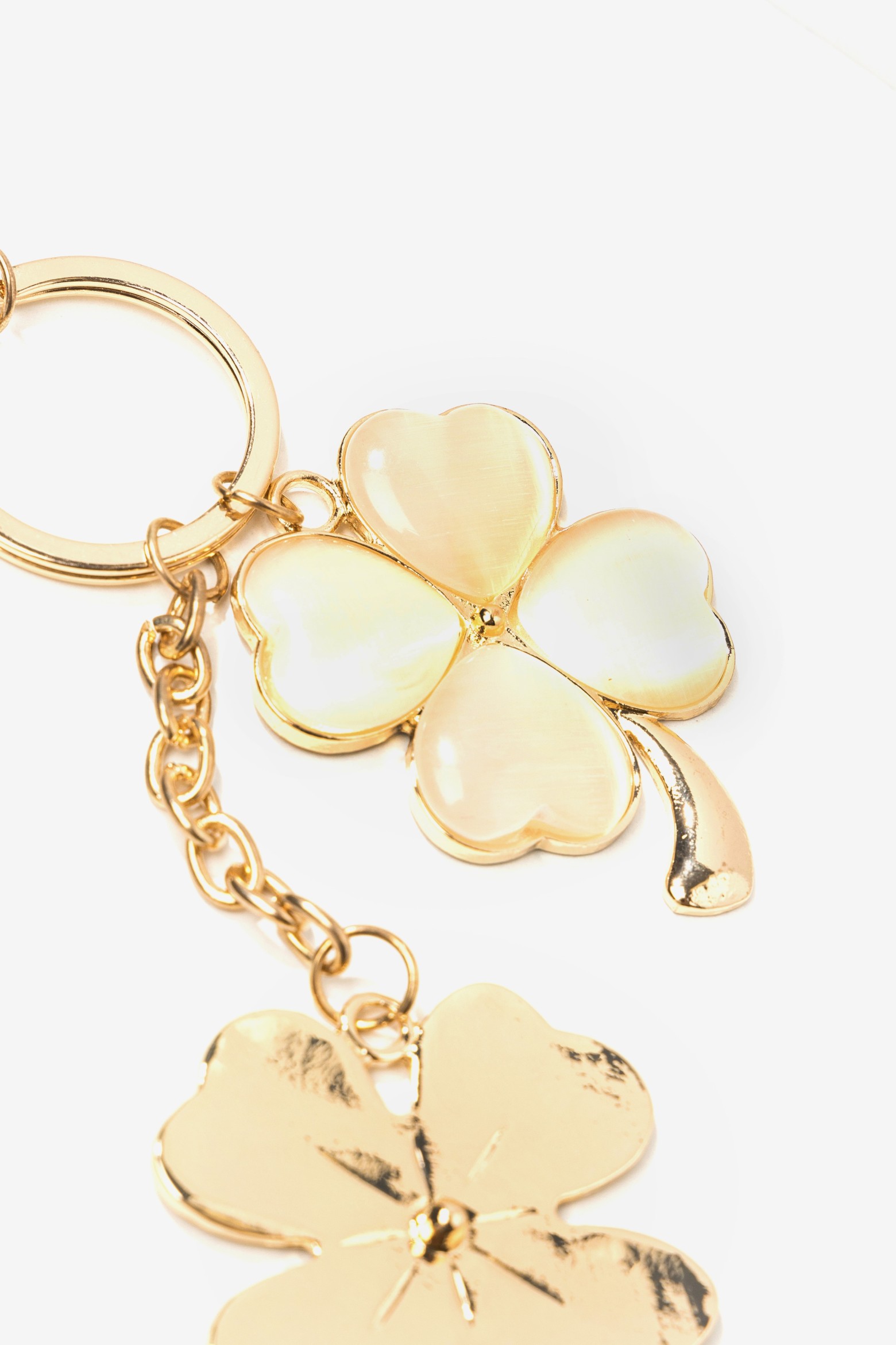 Gold Clover Keychain