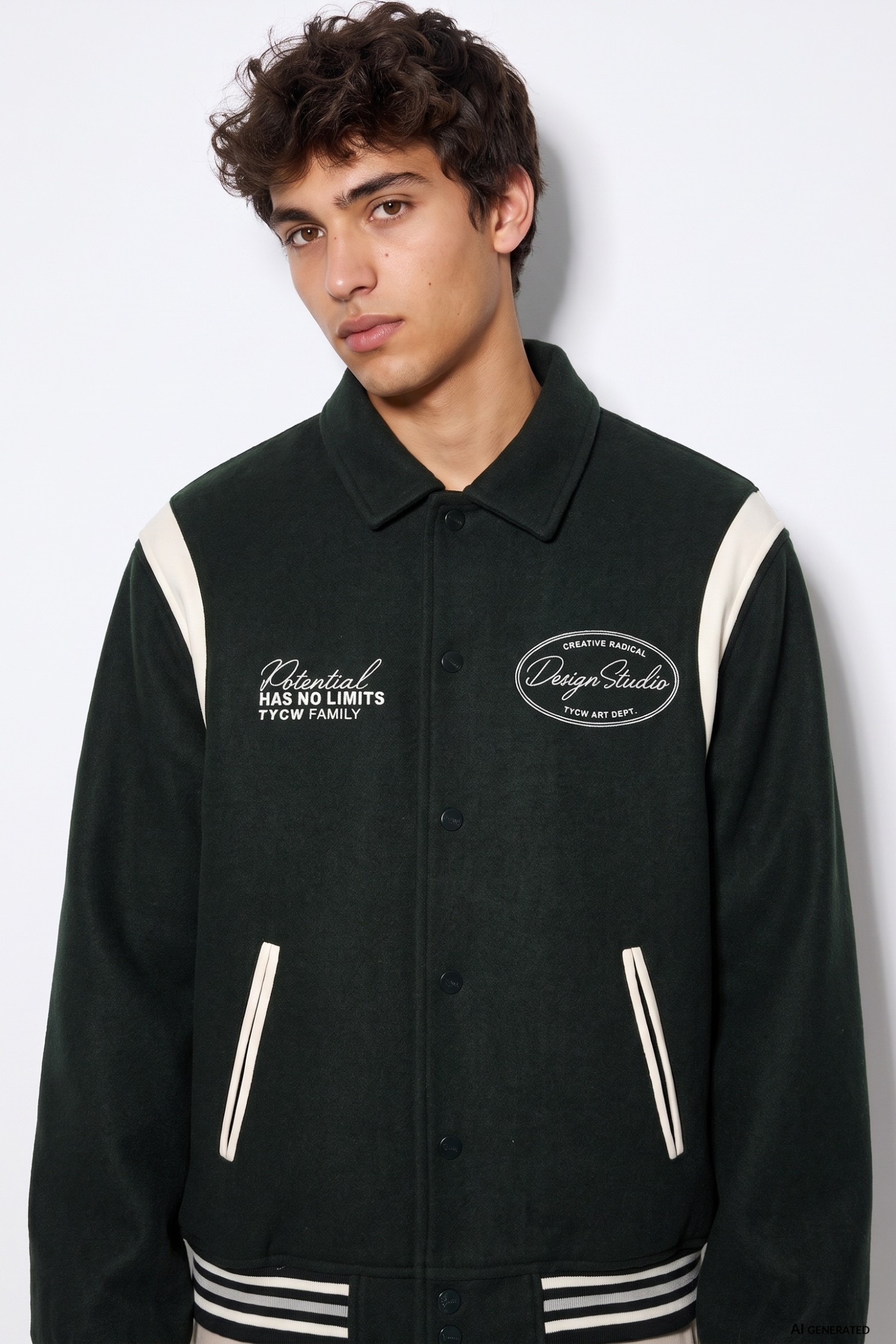 Green Varsity Style Jacket