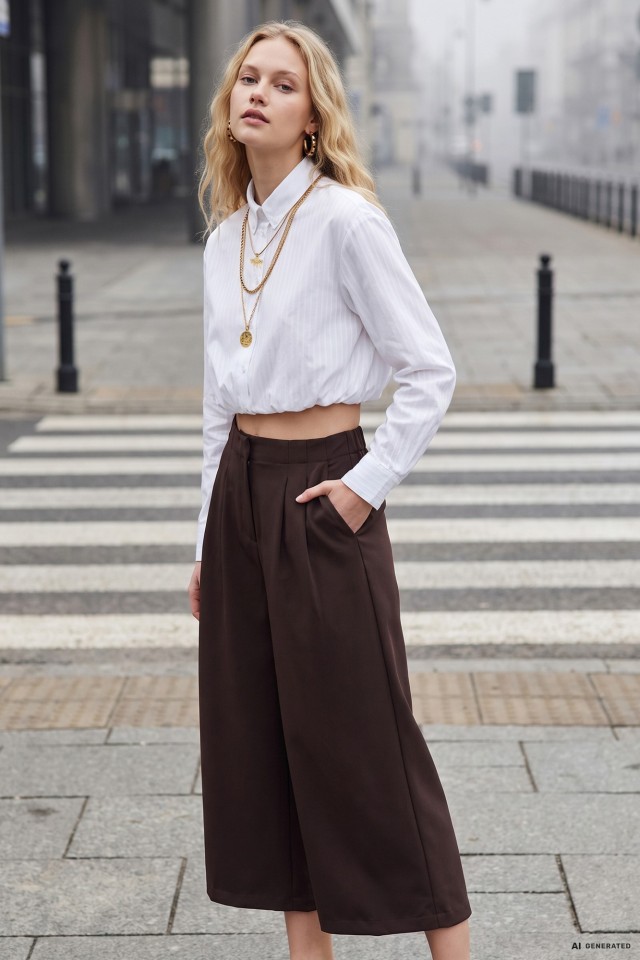 Chocolate Wide Leg Trousers Chocolate Wide Leg Trousers