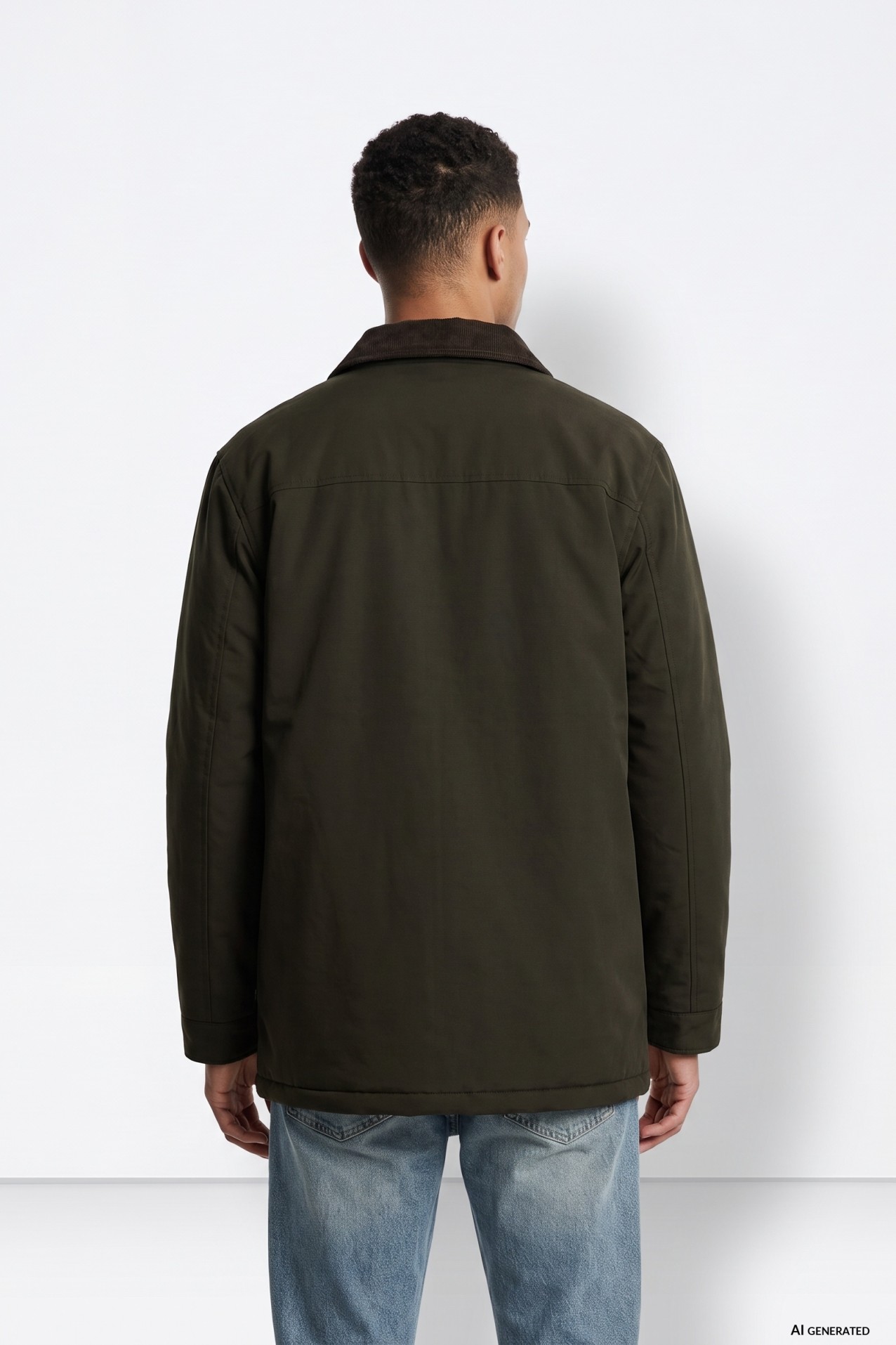 Casaco verde corte casual