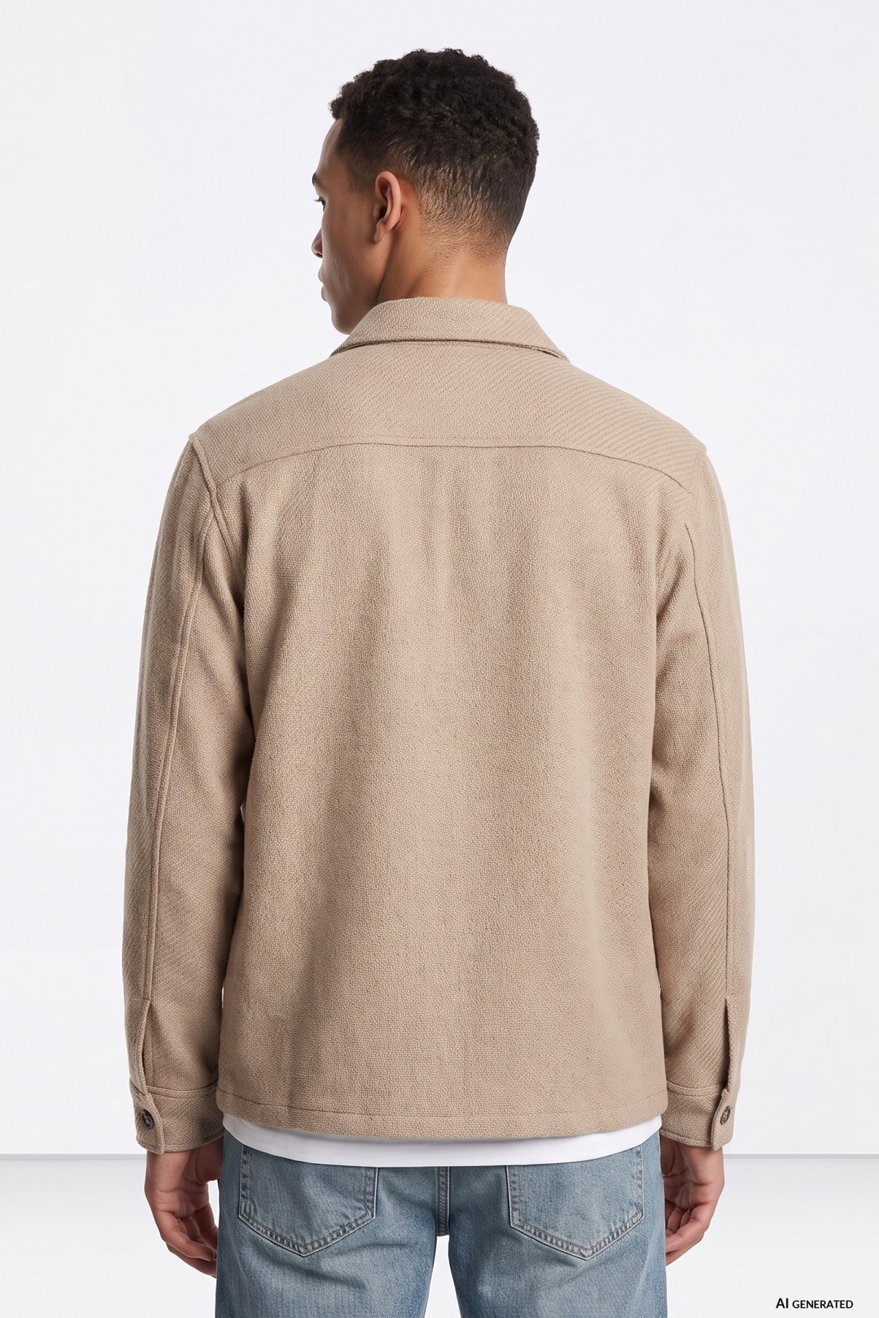 Camisa beige oversize casual