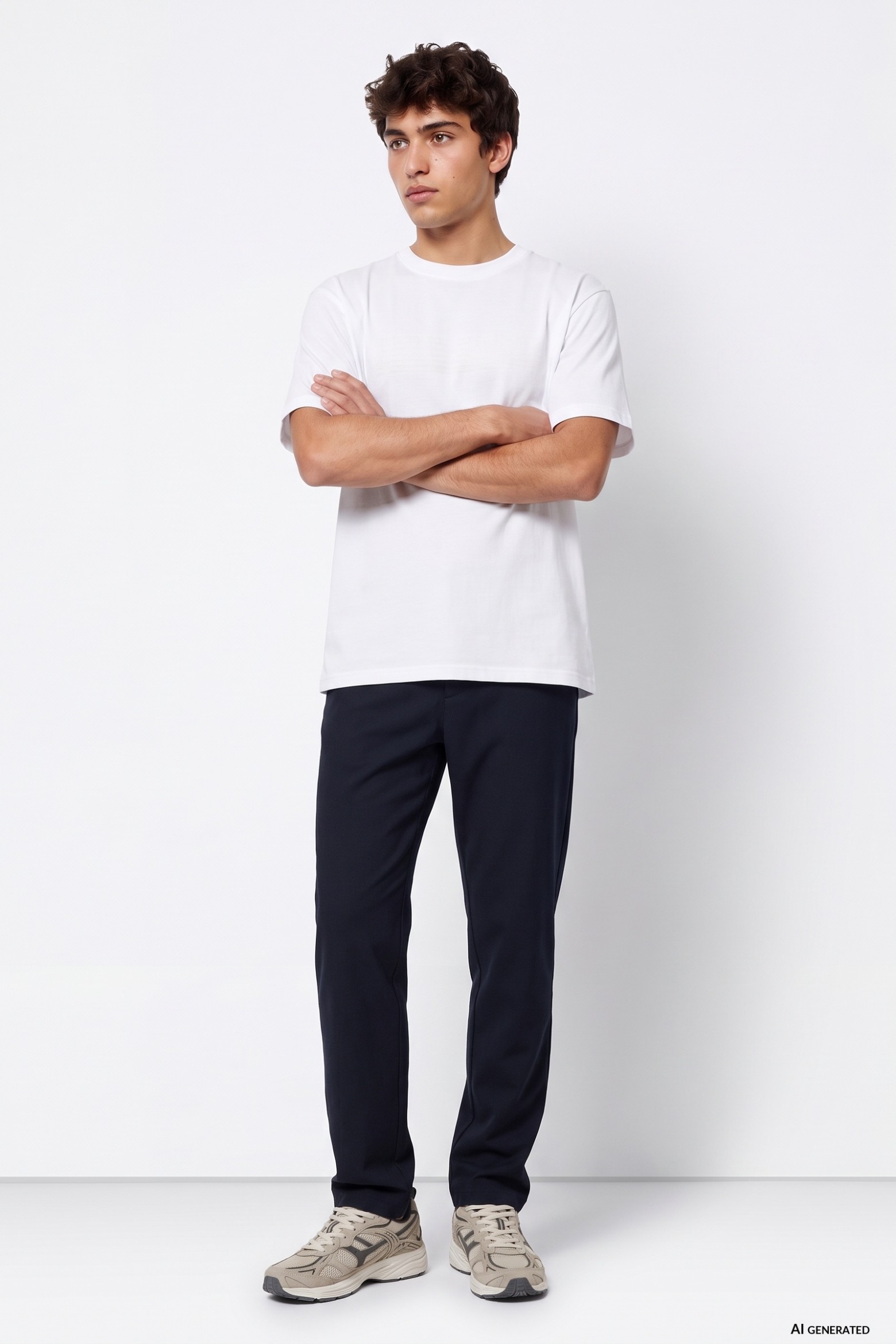 Pantalón azul relaxed fit