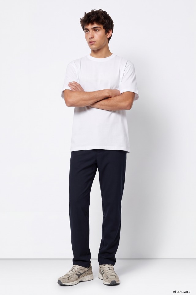 Pantal�n azul relaxed fit