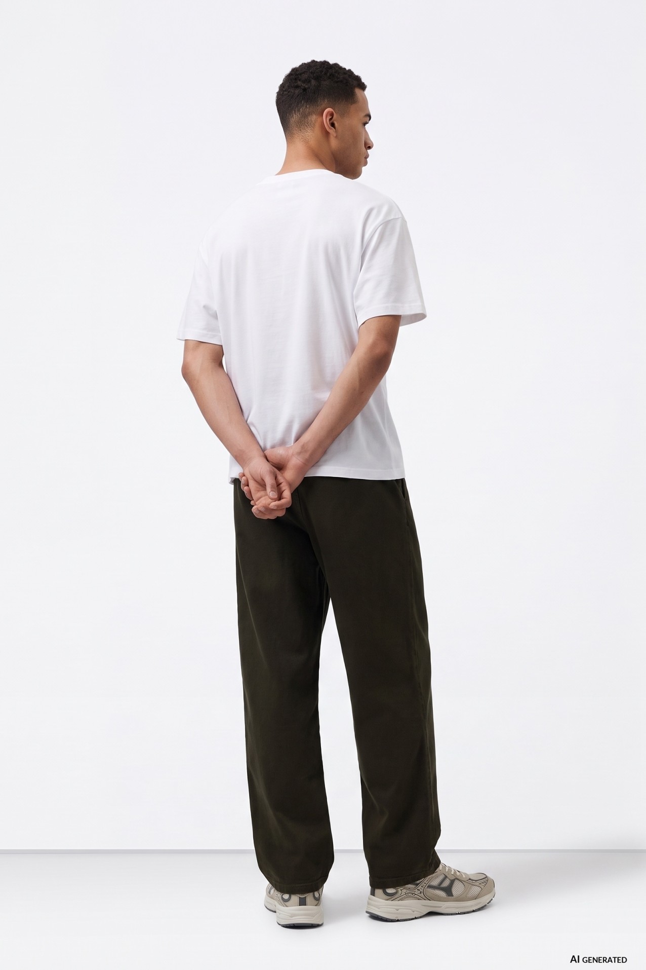 Loose Fit Green Trousers