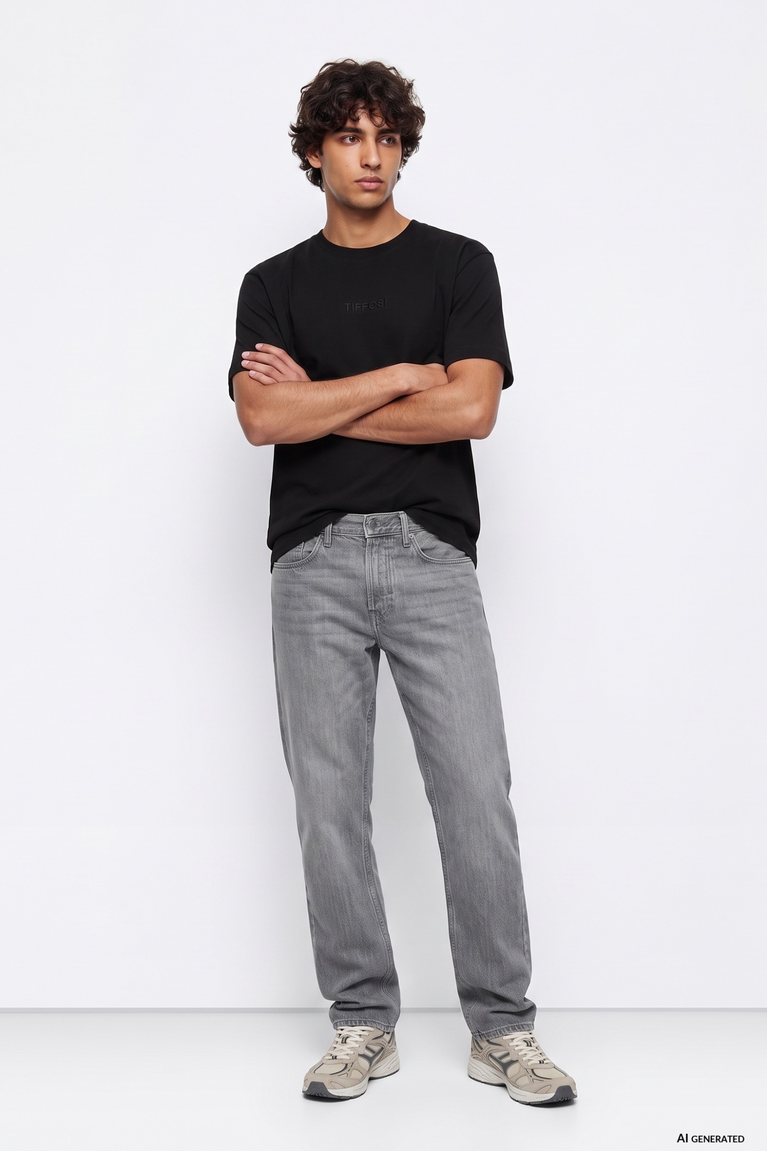 Grey Regular Fit Jeans