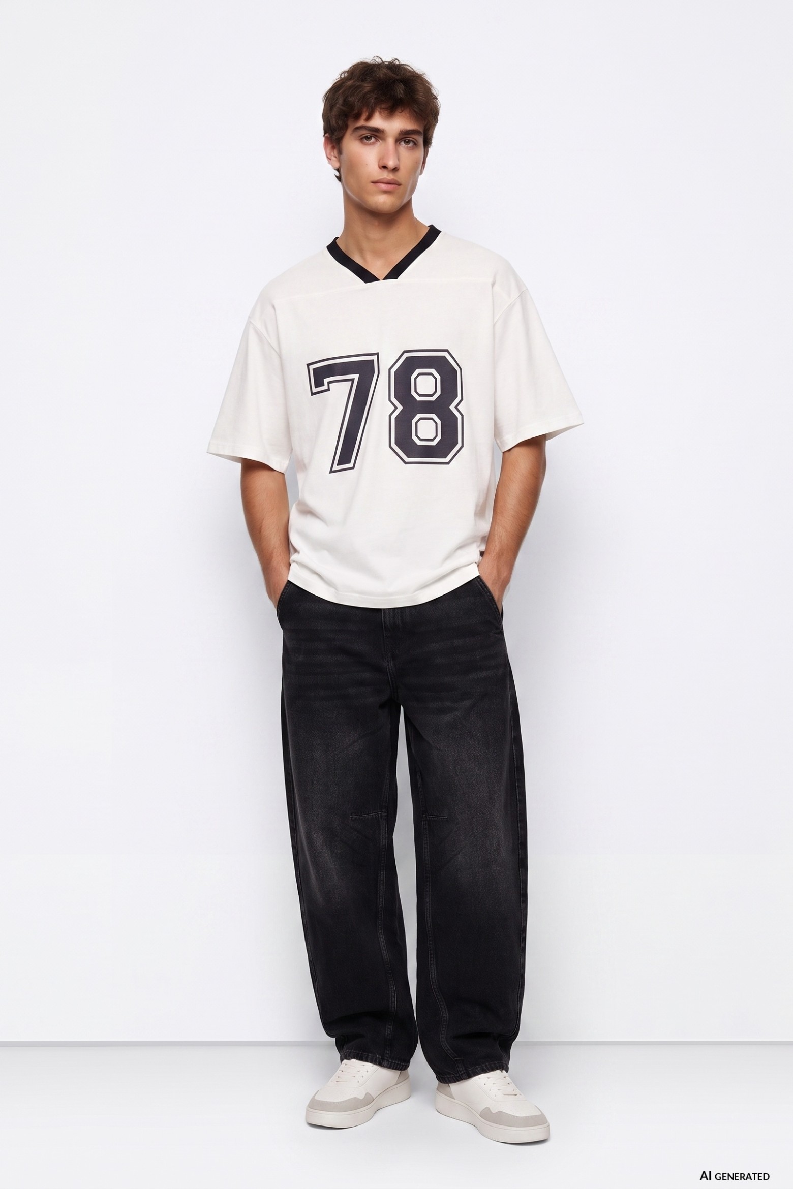 Wide Fit Black Jeans