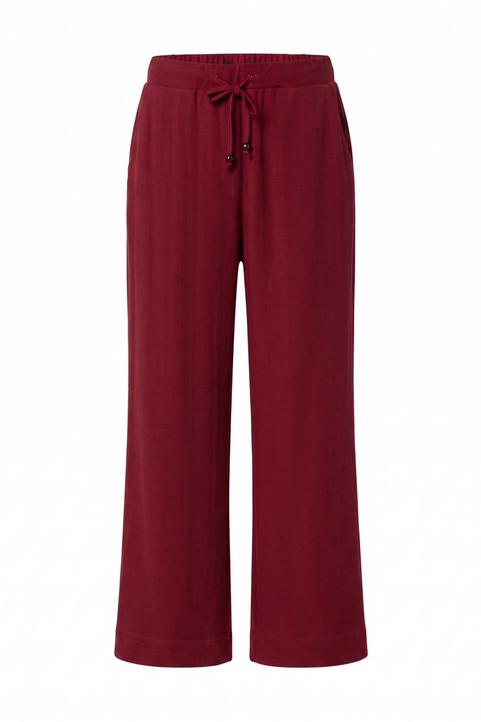 Wide Leg Burgundy Trousers