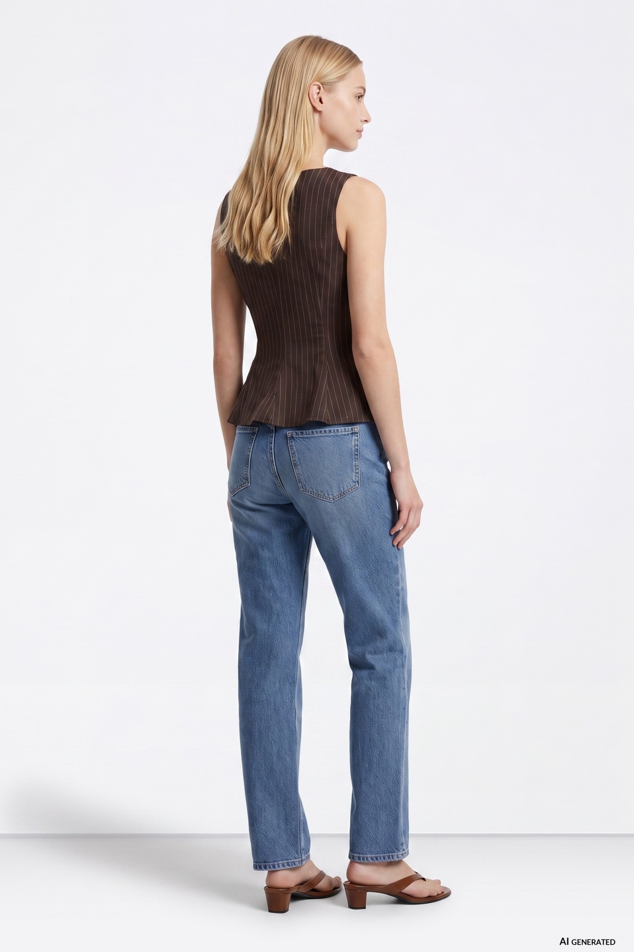 Jeans corte recto azul claro