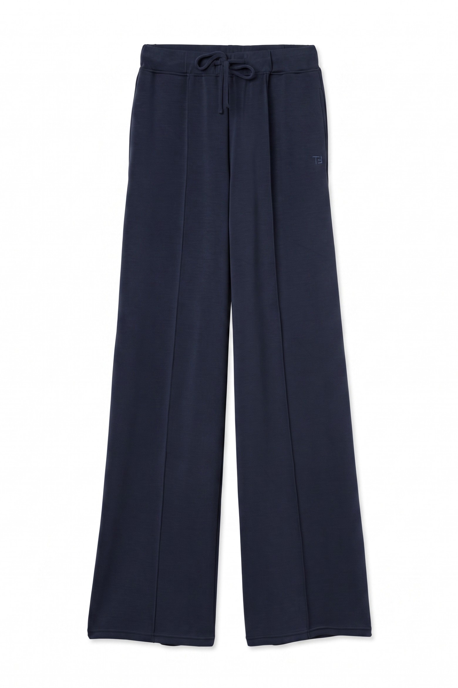 Wide Leg Navy Trousers