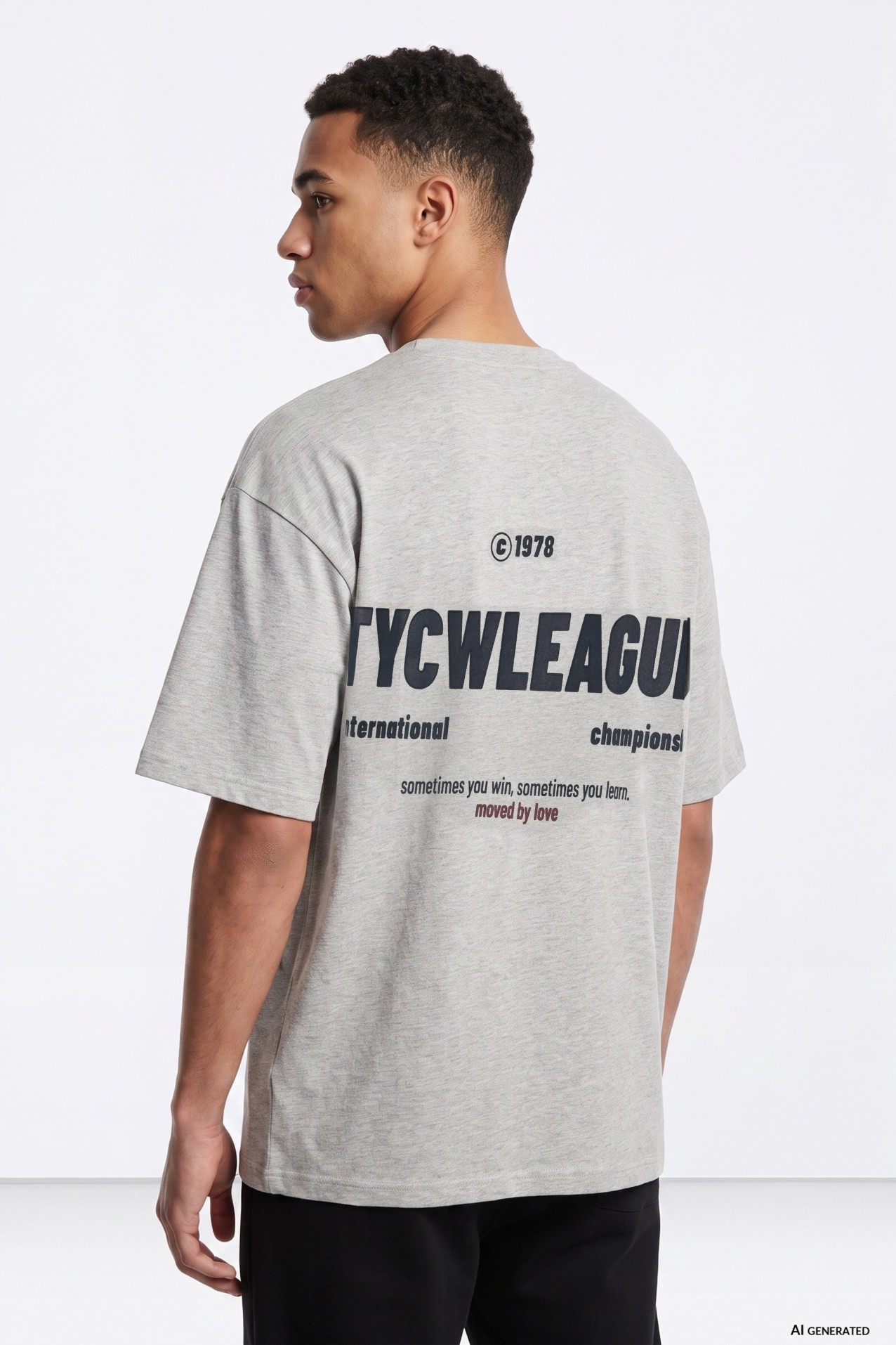 Grey Oversized Short Sleeve Tee